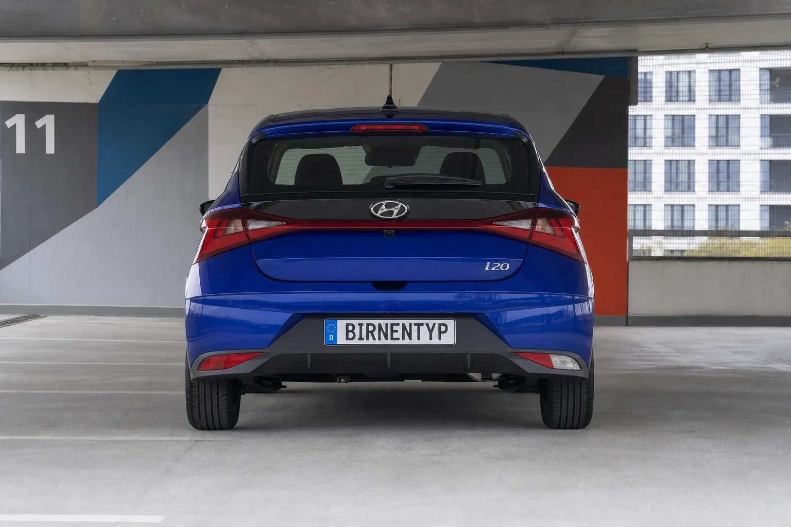 Heck-Ansicht des Hyundai i20 3. Gen (mit KI erzeugt)