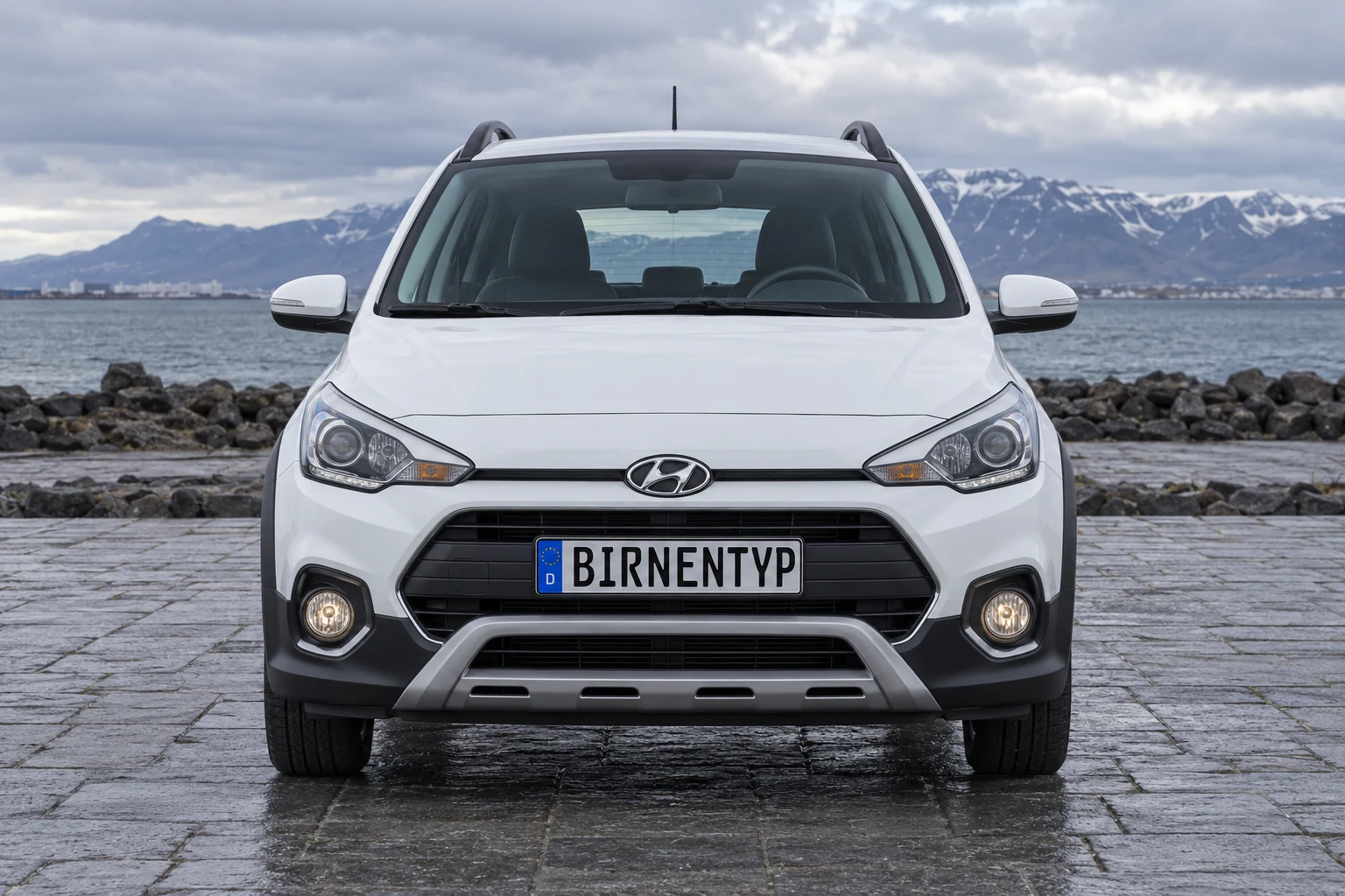 Frontansicht des Hyundai i20 2 (Active (Crossover)) (mit KI erzeugt)