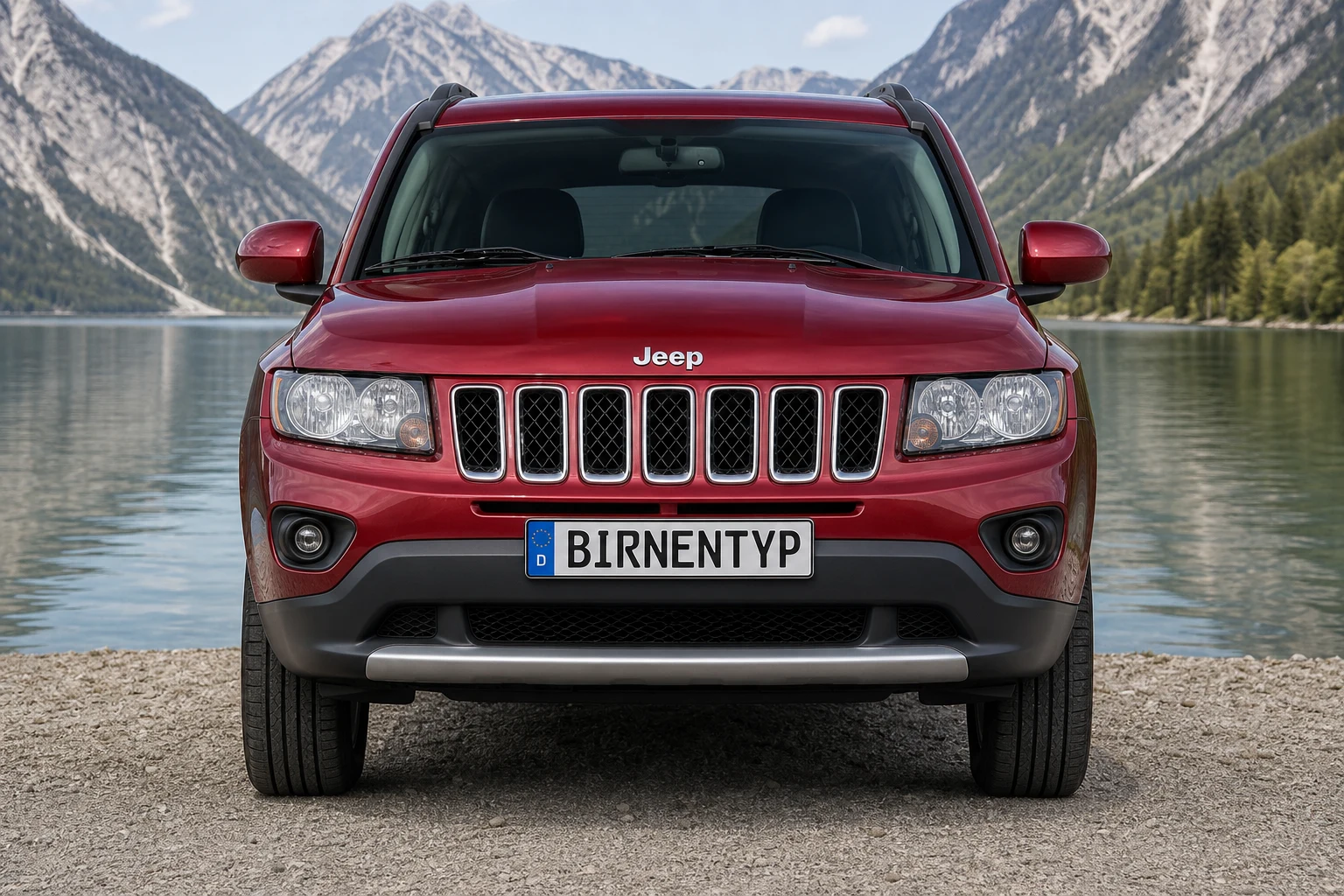 Frontansicht des Jeep Compass 2 (mit KI erzeugt)