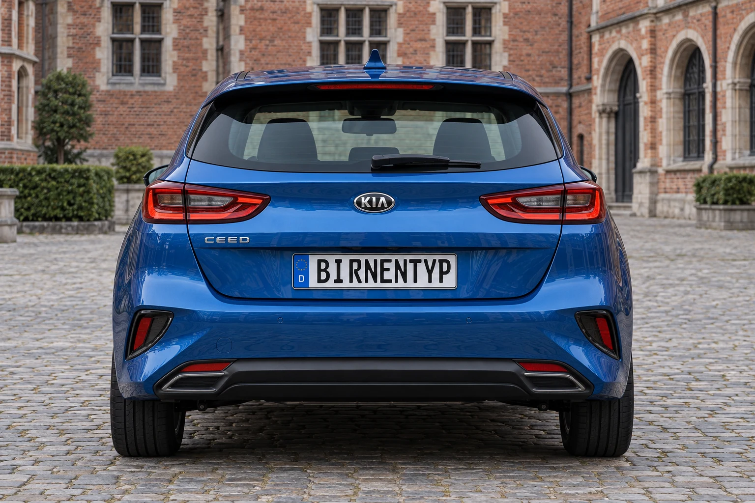 Heck-Ansicht des Kia Cee´d 3 (Schrägheck 5-Türer) (mit KI erzeugt)