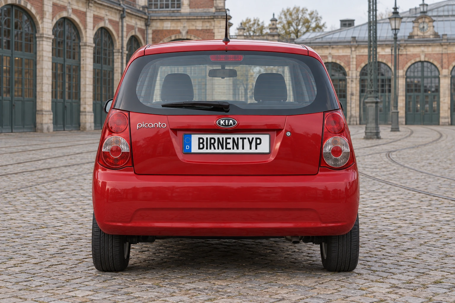 Heck-Ansicht des Kia Picanto 1 (mit KI erzeugt)