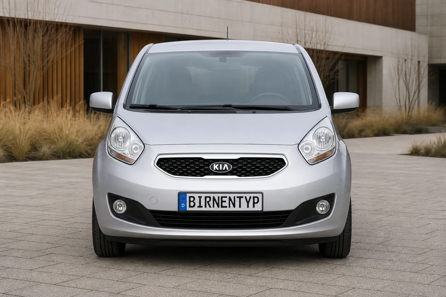 Frontansicht des Kia Venga 1 (mit KI erzeugt)