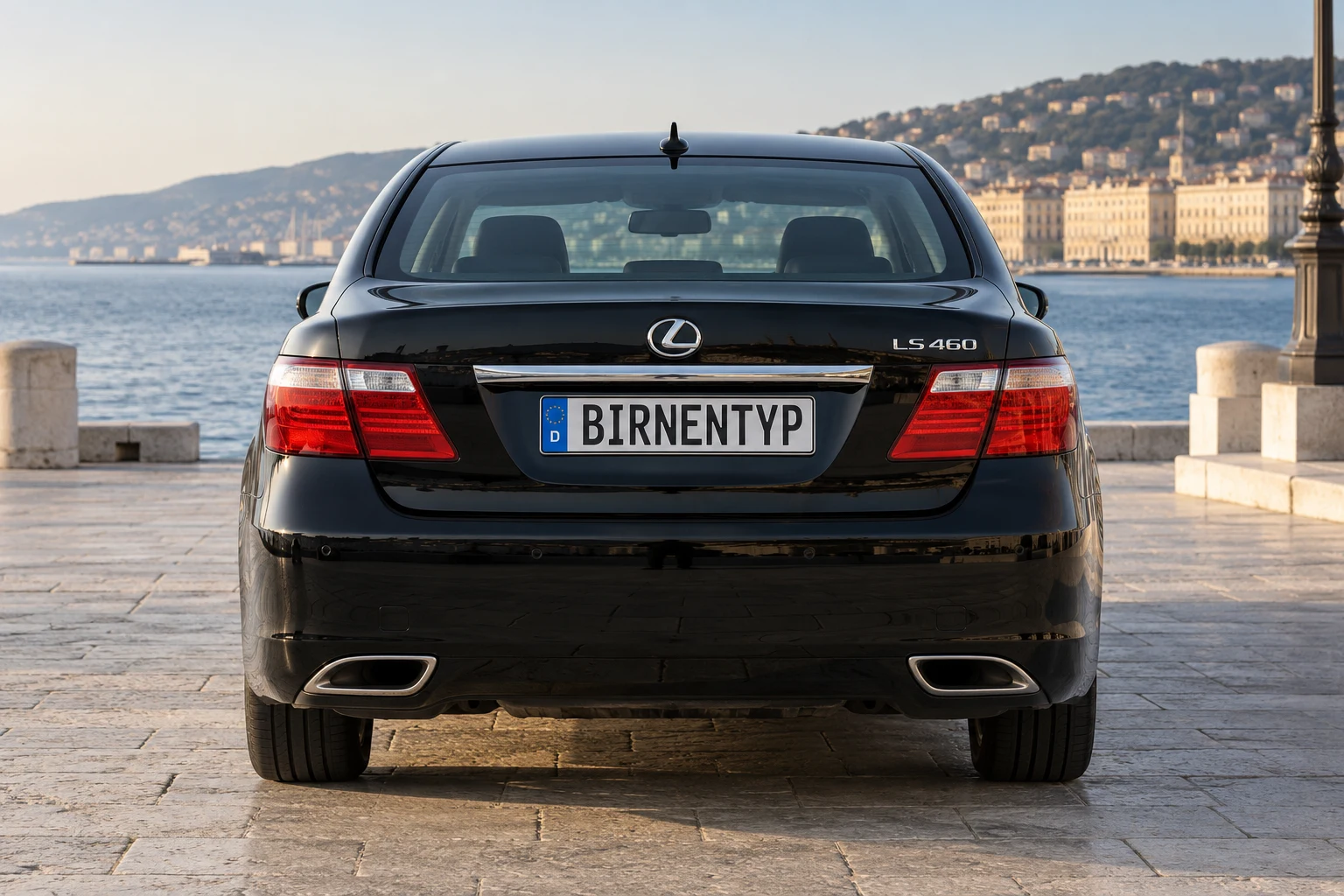 Heck-Ansicht des Lexus LS 4 (mit KI erzeugt)