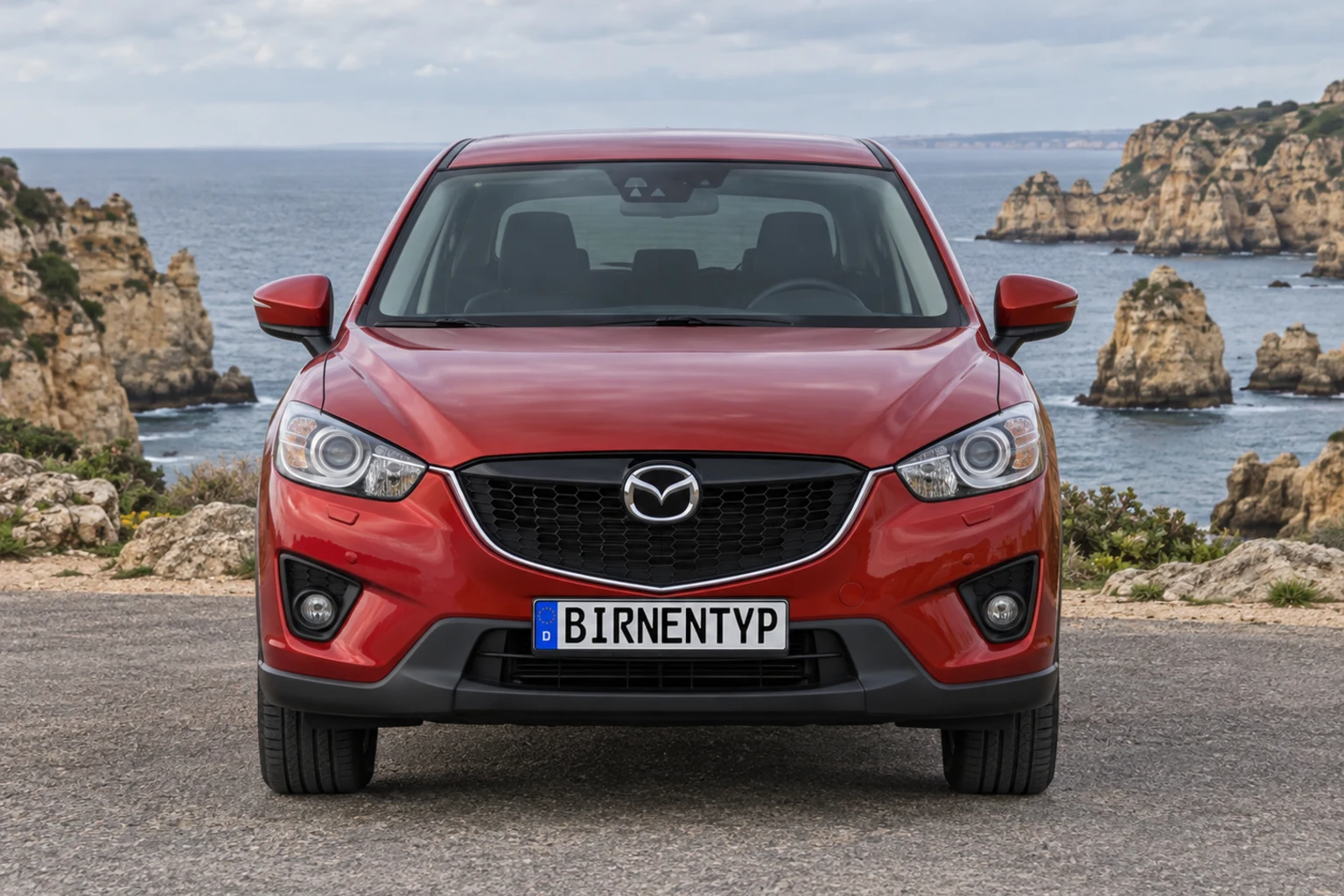Frontansicht des Mazda CX-5 1 (SUV 5-Türer) (mit KI erzeugt)