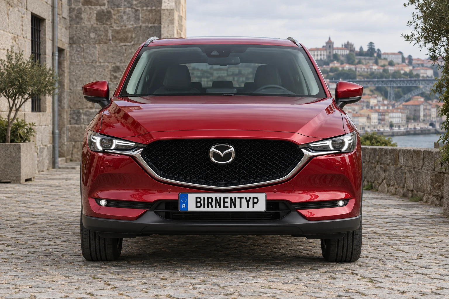 Frontansicht des Mazda CX-5 2. Gen (SUV 5-Türer) (mit KI erzeugt)
