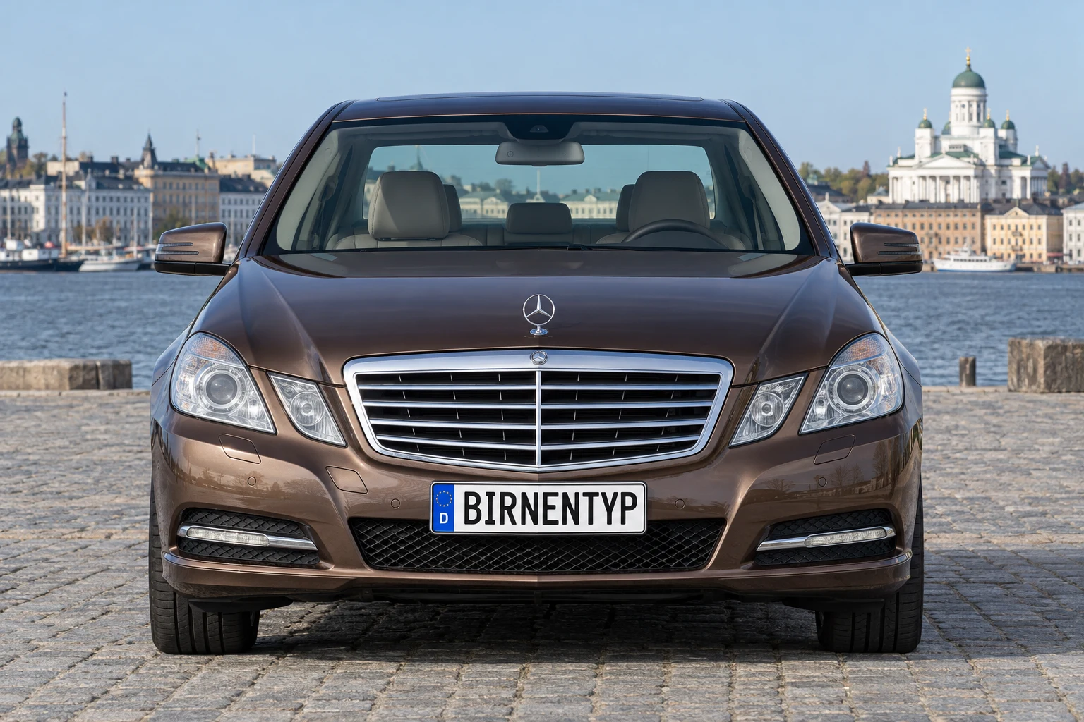 Frontansicht des Mercedes-Benz E-Klasse 4 (mit KI erzeugt)