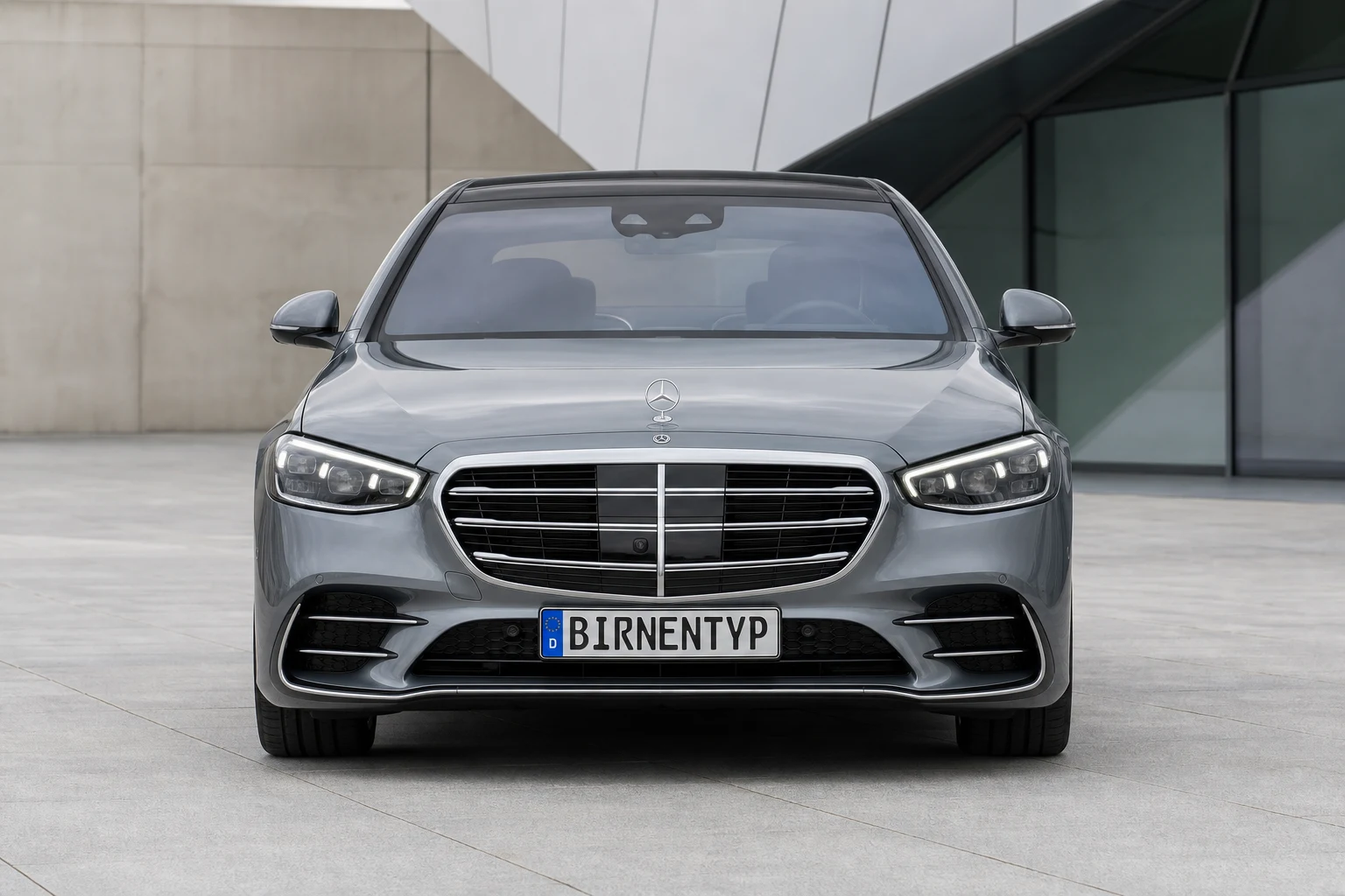 Frontansicht des Mercedes-Benz S-Klasse 7 (mit KI erzeugt)