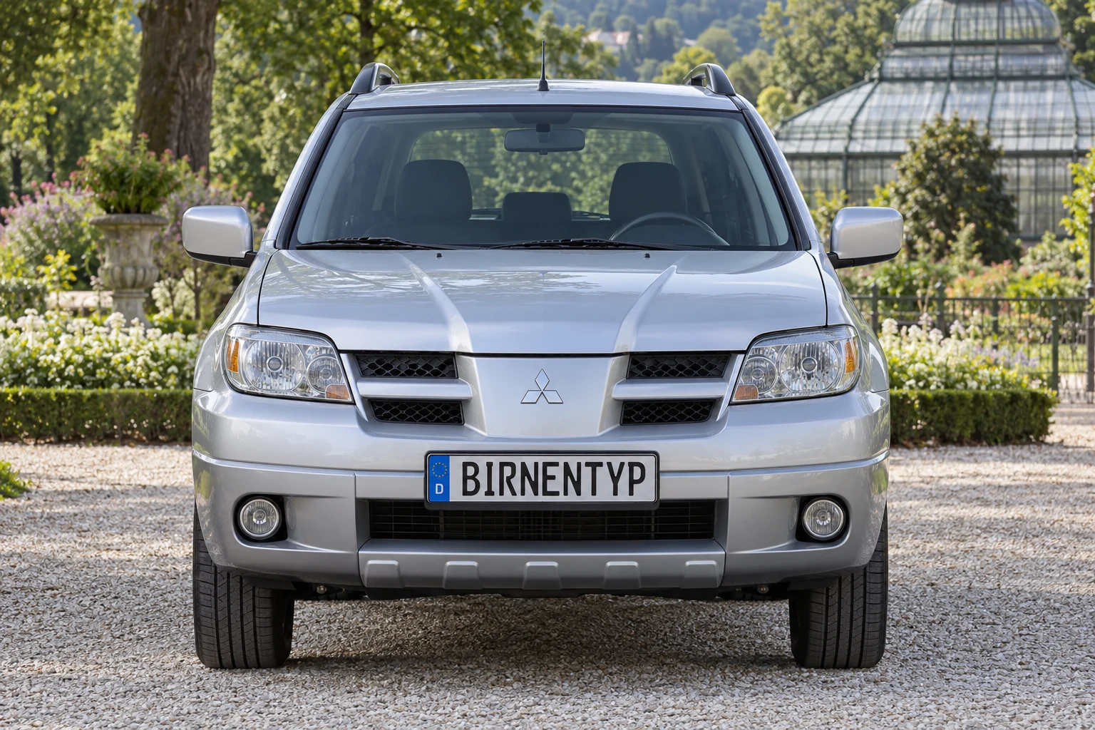 Frontansicht des Mitsubishi Outlander 1 (mit KI erzeugt)