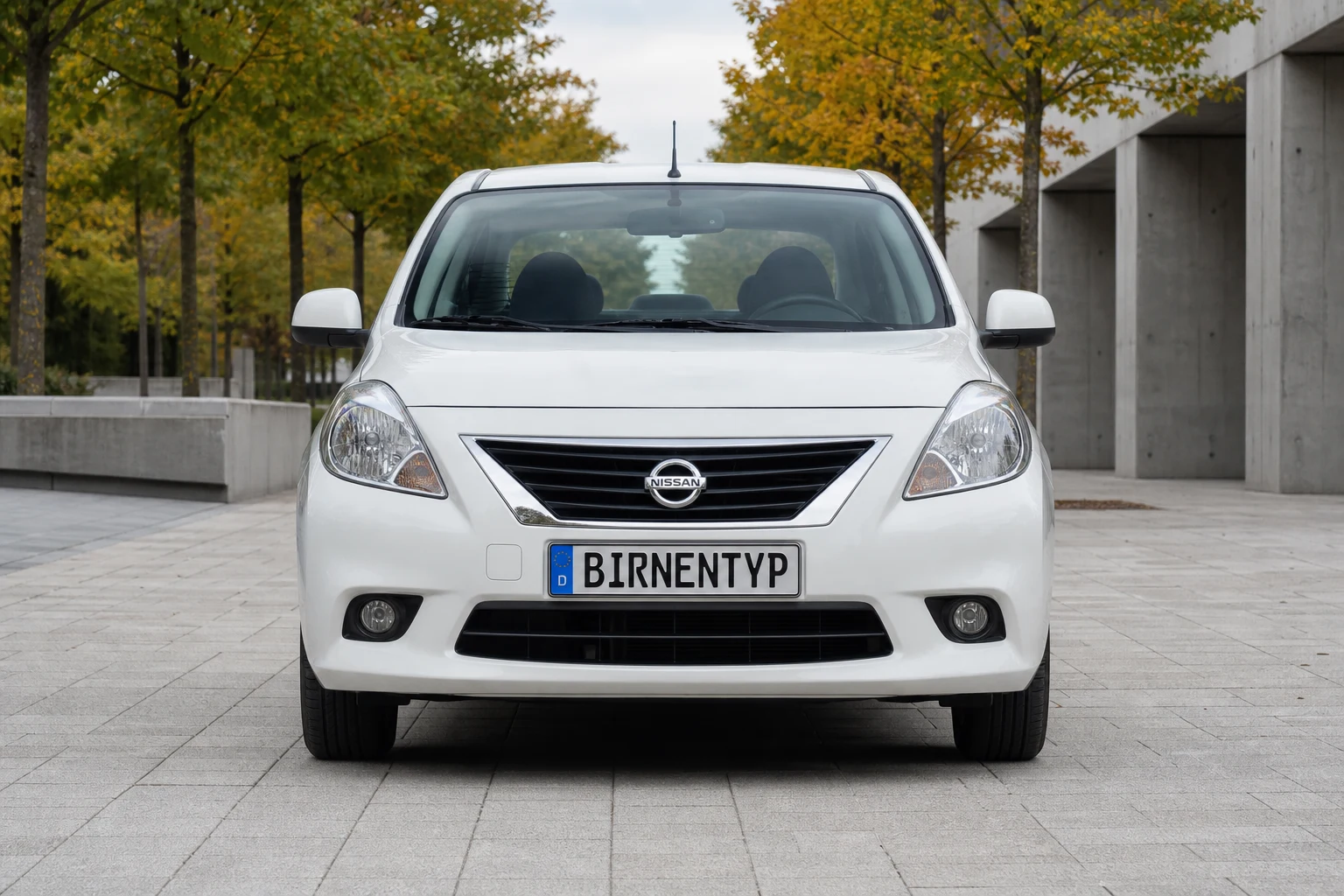 Frontansicht des Nissan Almera 3 (mit KI erzeugt)