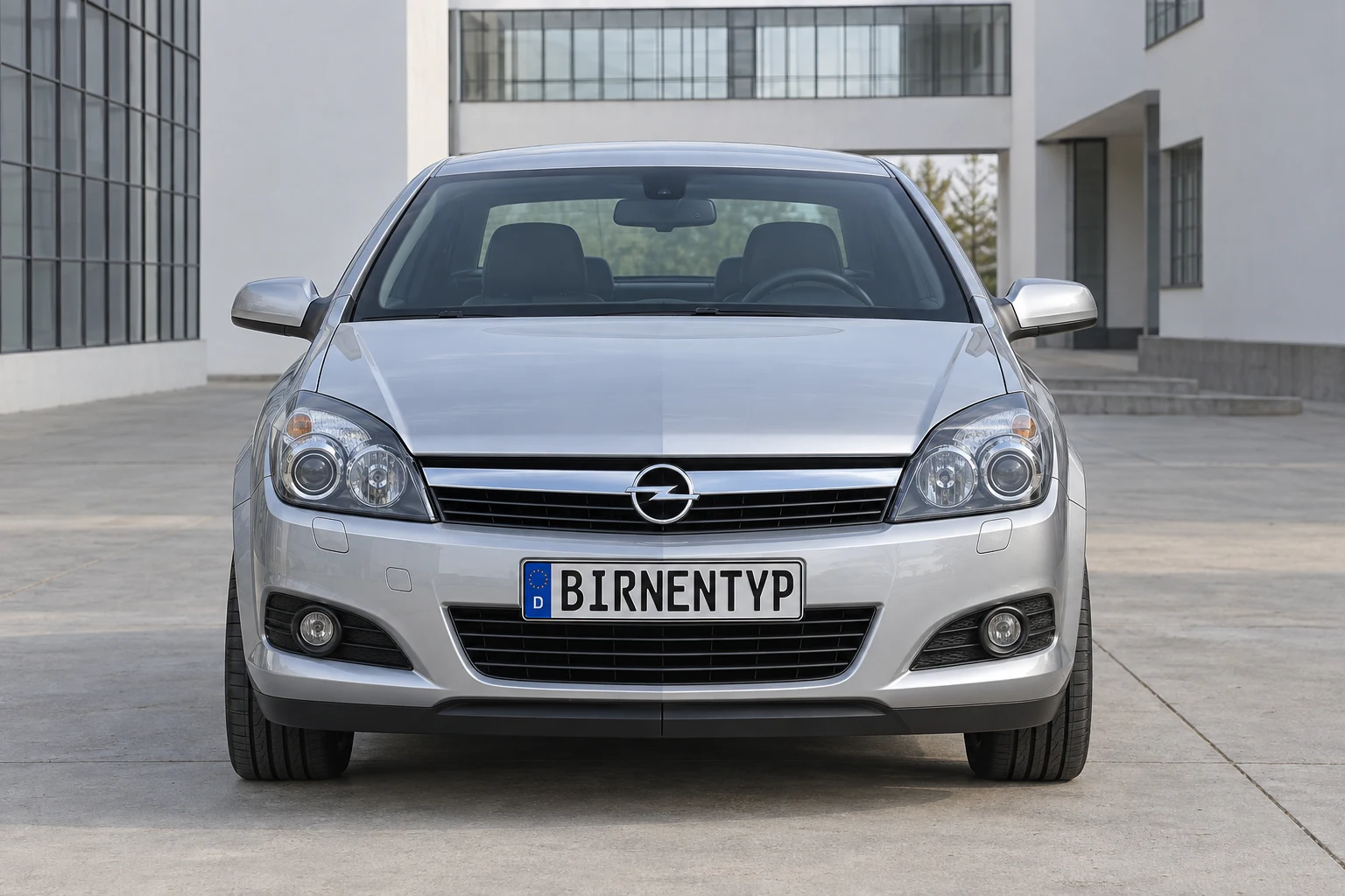Frontansicht des Opel Astra H (TwinTop (Cabrio-Coupé)) (mit KI erzeugt)