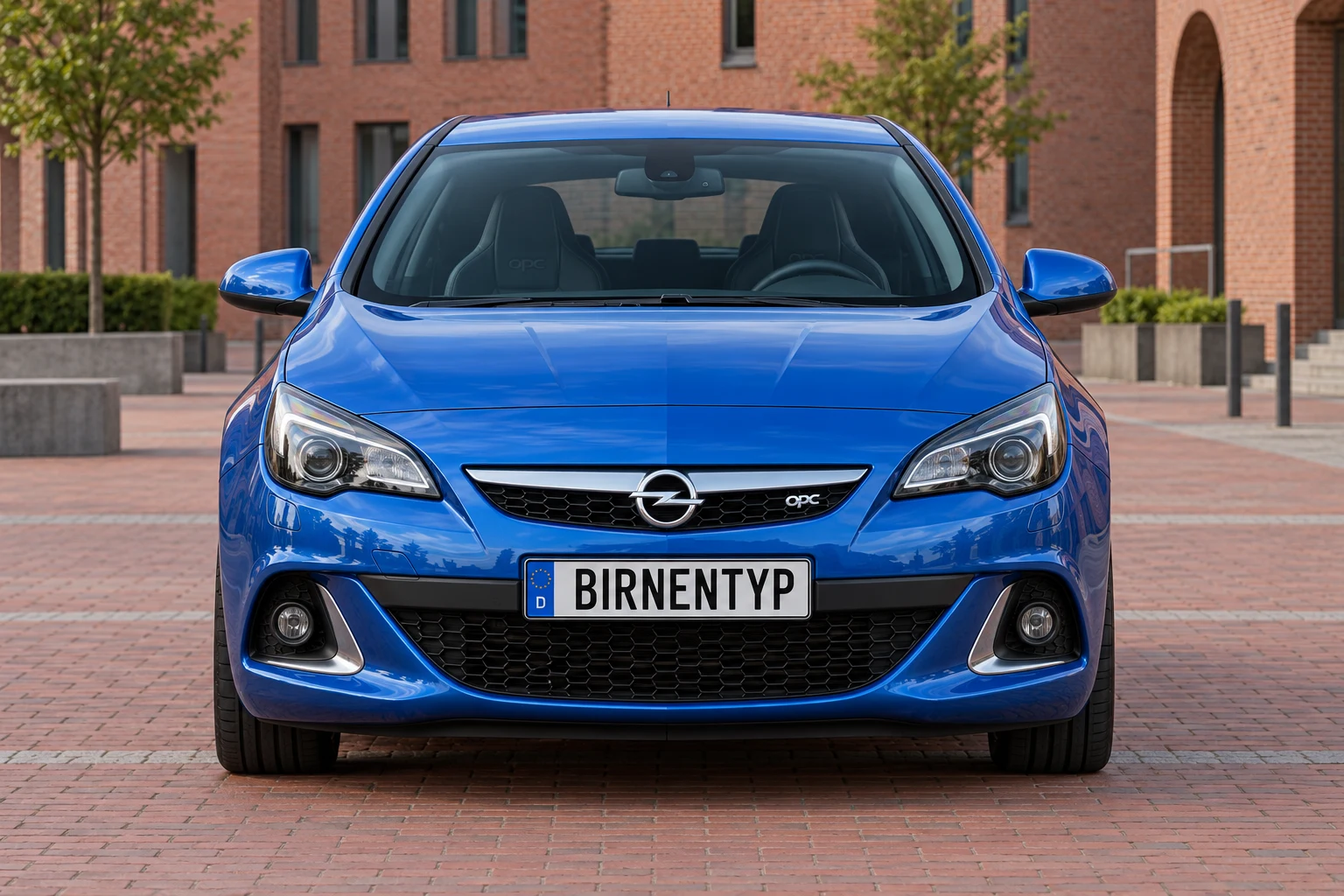 Frontansicht des Opel Astra J (OPC) (mit KI erzeugt)