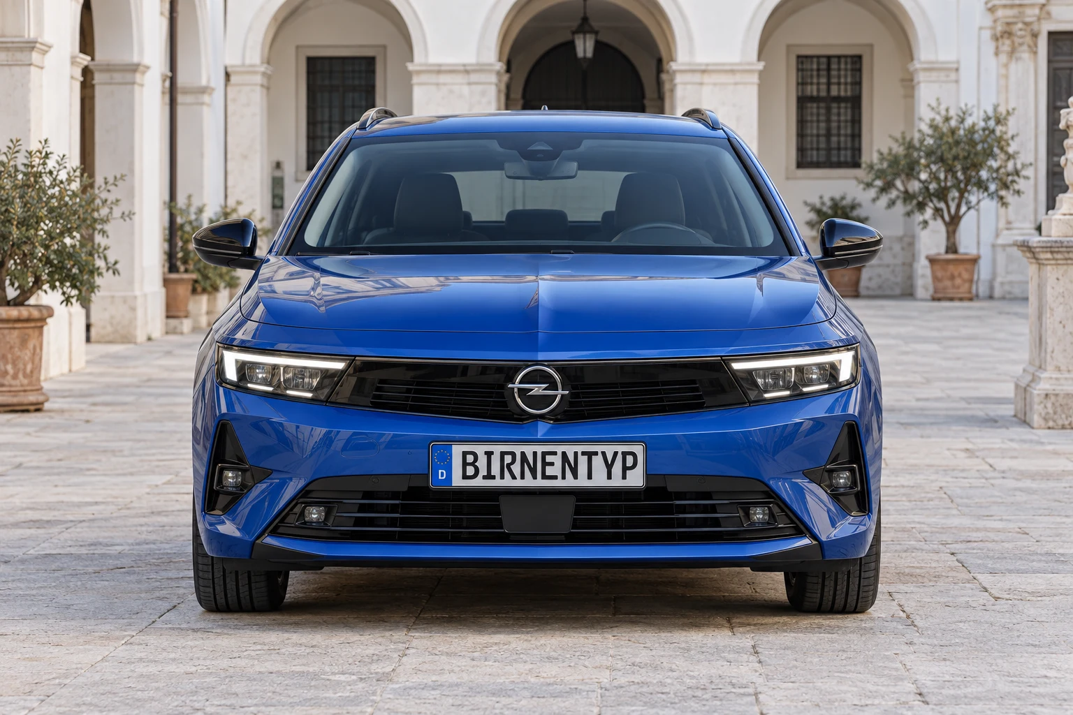 Frontansicht des Opel Astra L (Sports Tourer (Kombi)) (mit KI erzeugt)