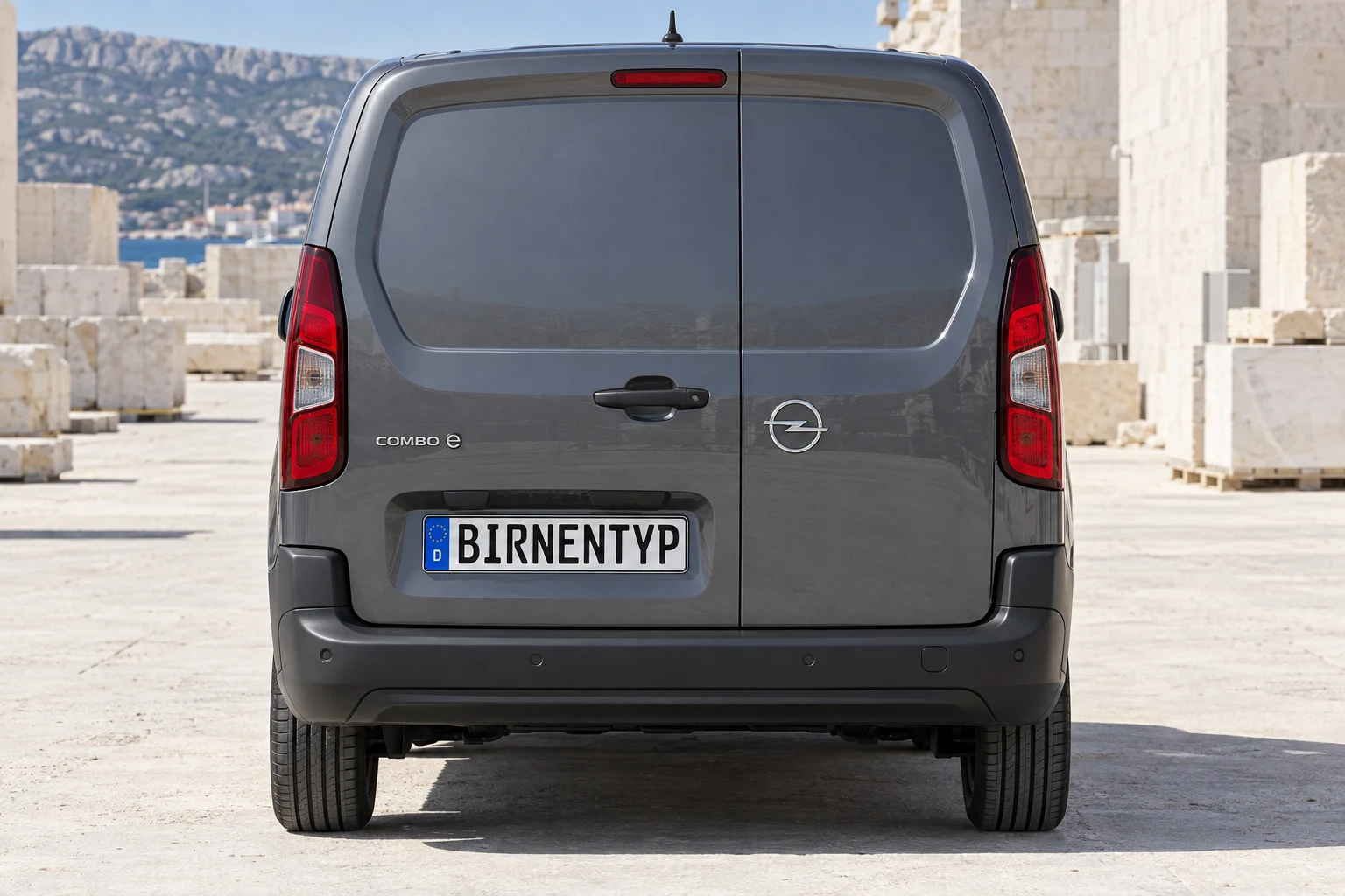 Heck-Ansicht des Opel Combo E (mit KI erzeugt)