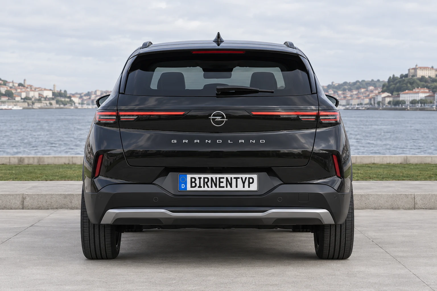 Heck-Ansicht des Opel Grandland / Grandland X 2 (mit KI erzeugt)