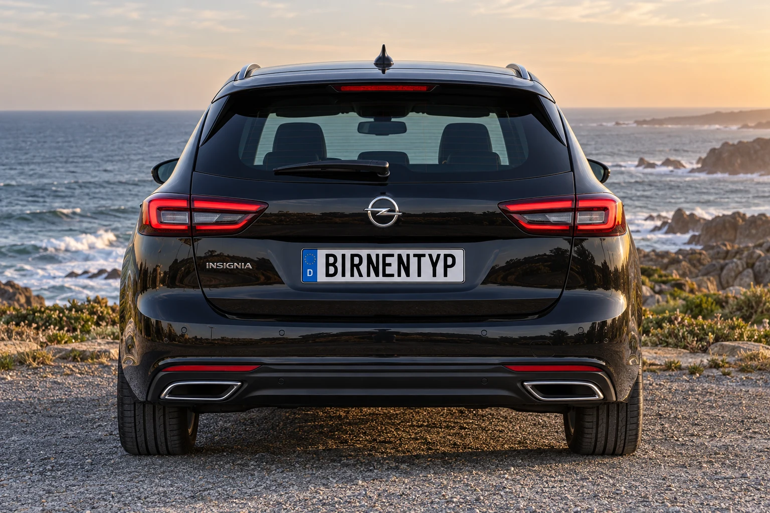 Heck-Ansicht des Opel Insignia B (mit KI erzeugt)
