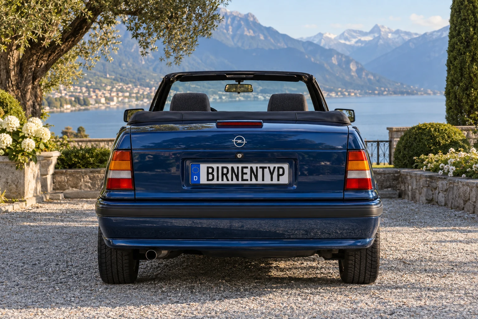 Heck-Ansicht des Opel Kadett 5 (mit KI erzeugt)
