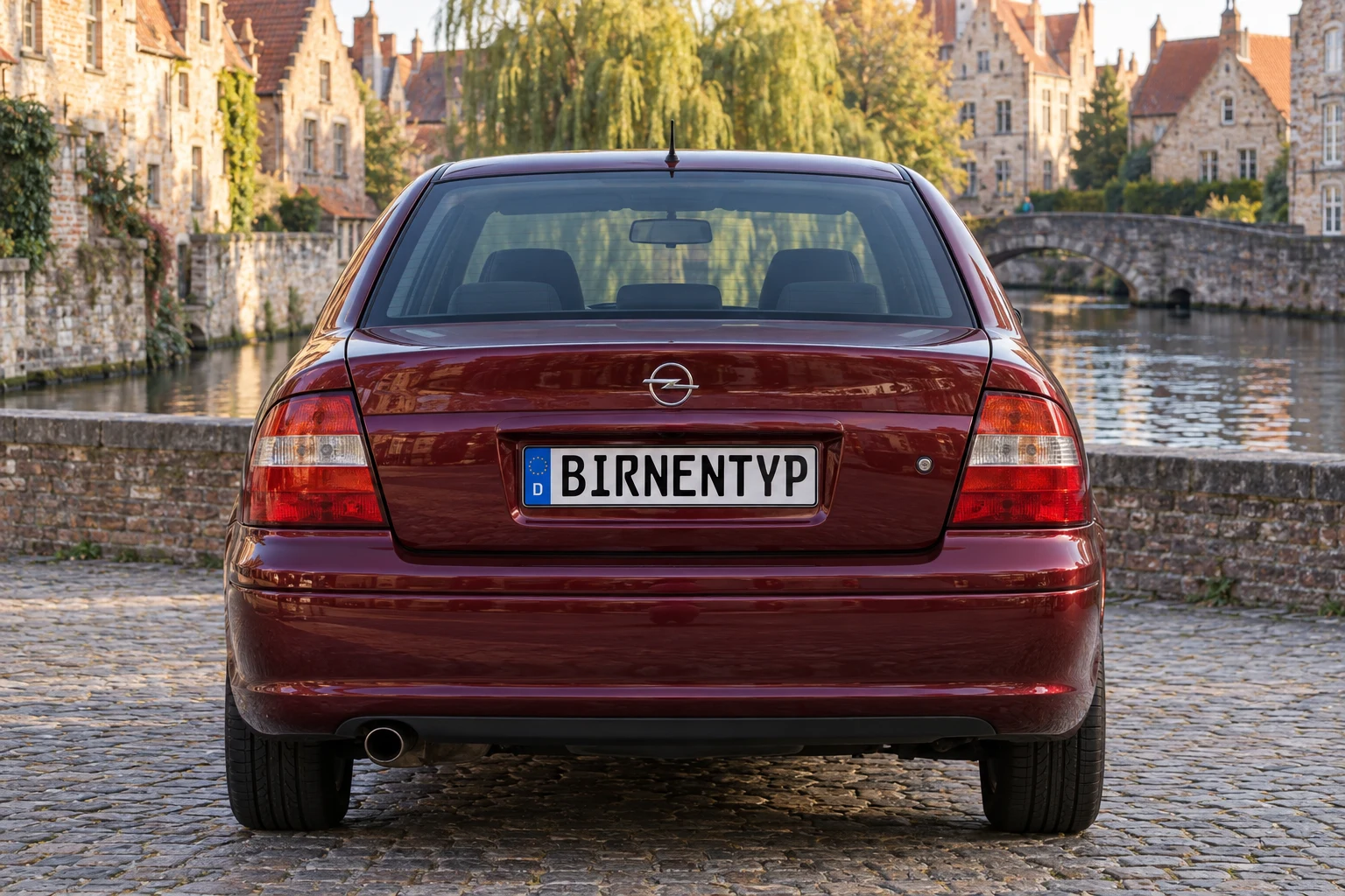 Heck-Ansicht des Opel Vectra B (mit KI erzeugt)