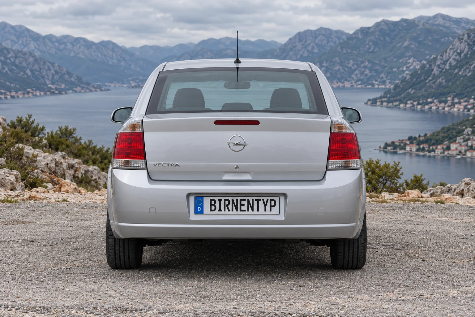 Heck-Ansicht des Opel Vectra C (mit KI erzeugt)