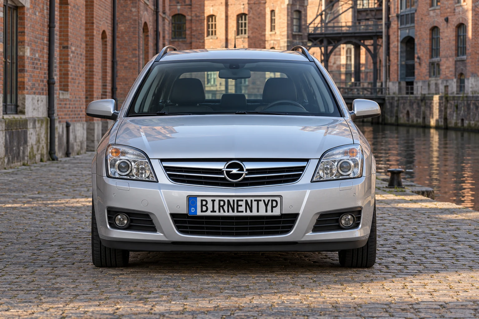 Frontansicht des Opel Vectra C (Caravan (Kombi)) (mit KI erzeugt)