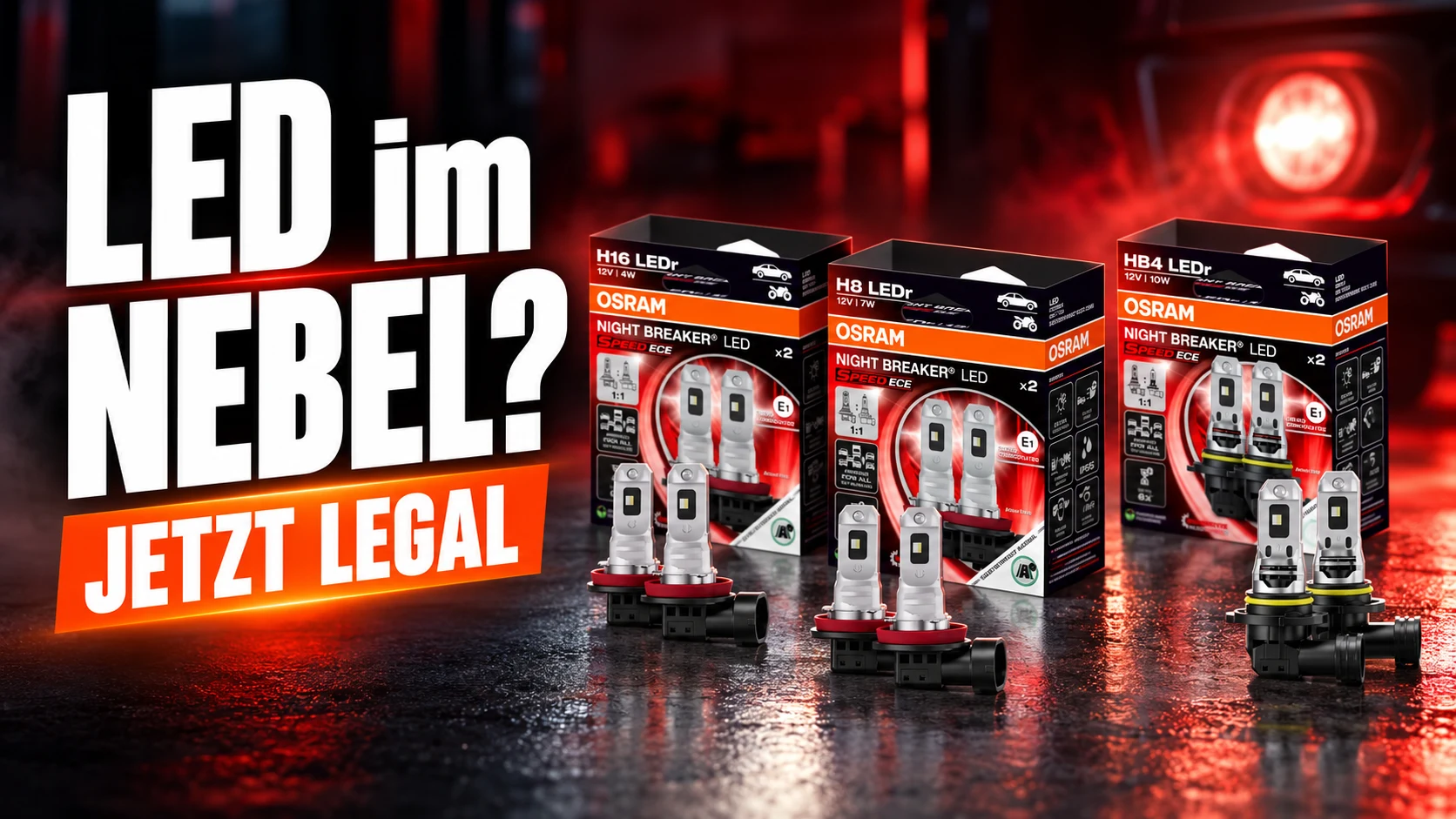 LED im Nebelscheinwerfer: Osram bringt H8, HB4 und H16 mit eigener ECE-Zulassung