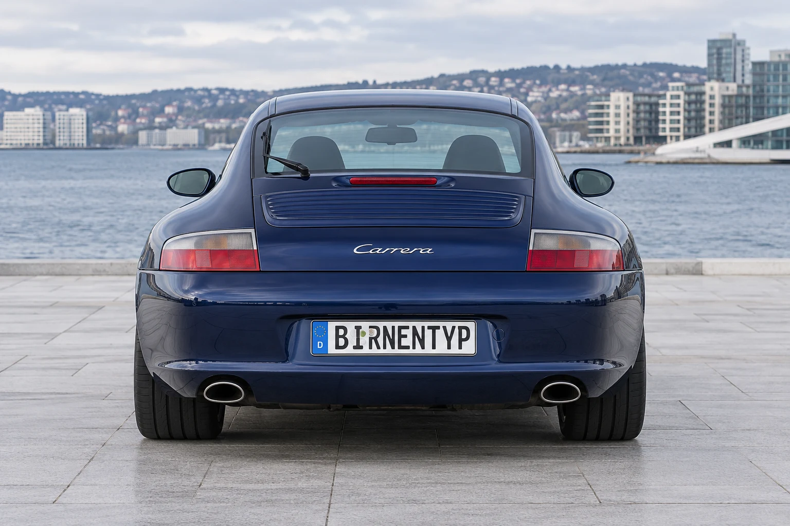 Heck-Ansicht des Porsche 911 5 Facelift (mit KI erzeugt)