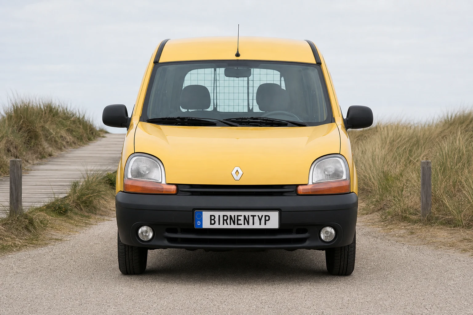 Frontansicht des Renault Kangoo 1 (mit KI erzeugt)