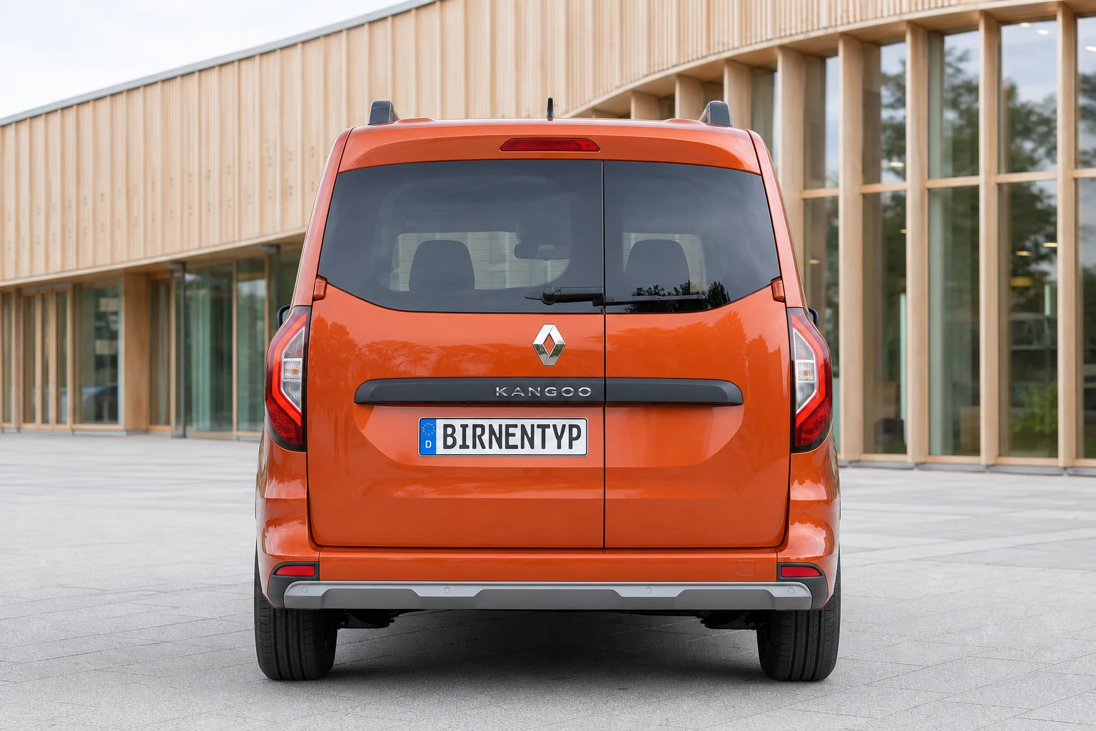 Heck-Ansicht des Renault Kangoo 3 (mit KI erzeugt)
