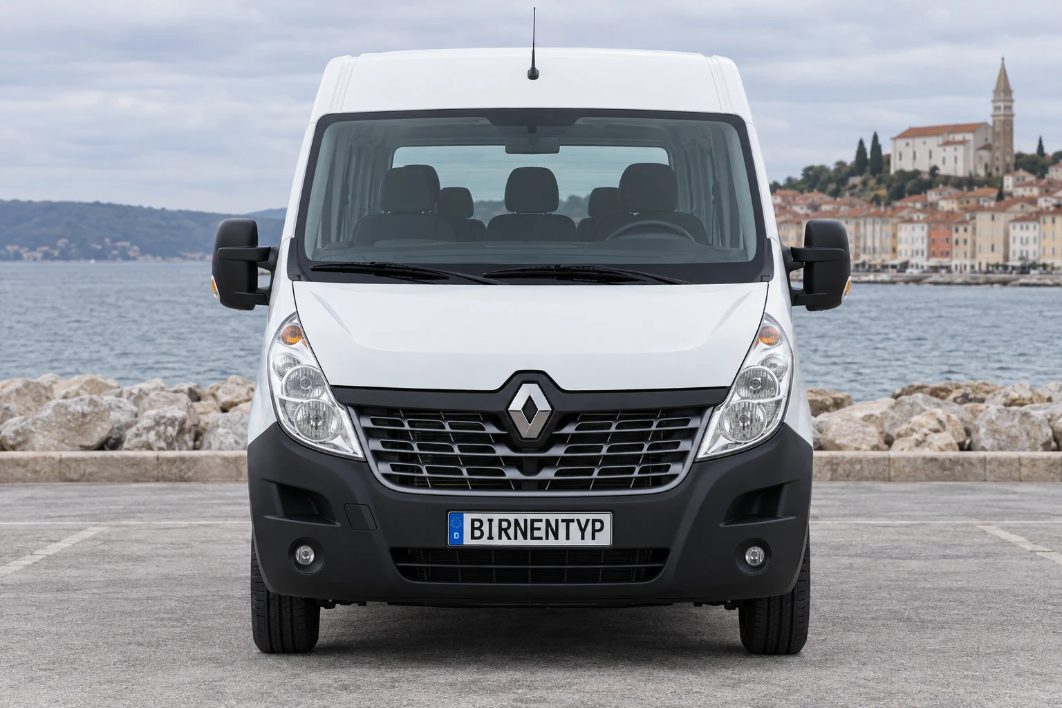 Frontansicht des Renault Master 3 (Bus / Kombi) (mit KI erzeugt)