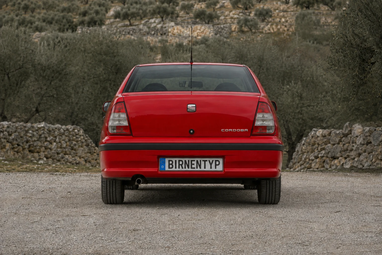 Heck-Ansicht des Seat Cordoba 2 (mit KI erzeugt)