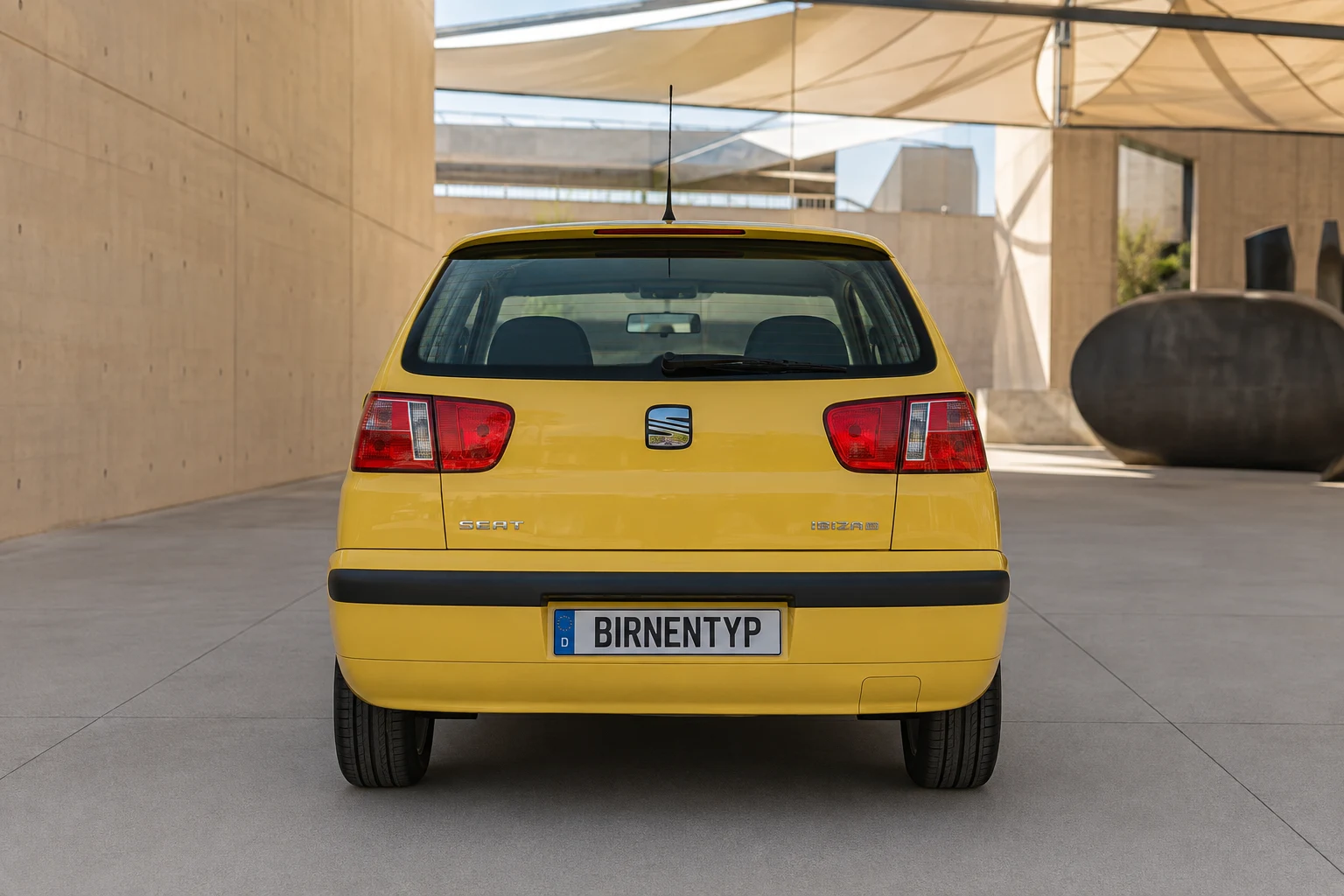 Heck-Ansicht des Seat Ibiza 2 Facelift (mit KI erzeugt)