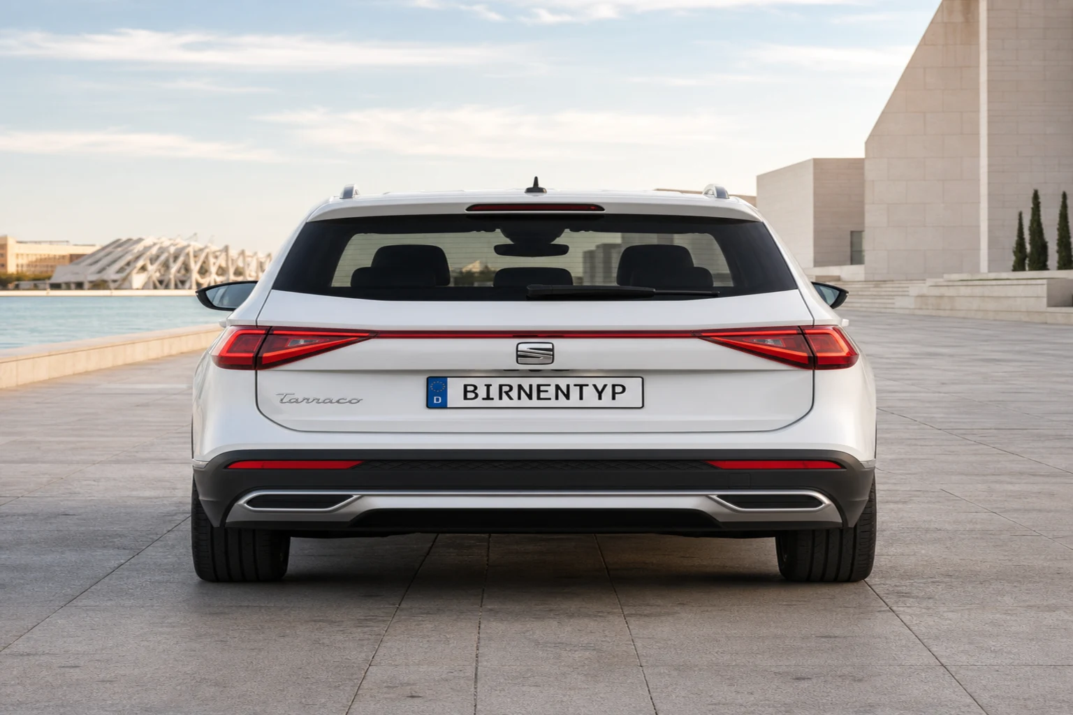 Heck-Ansicht des Seat Tarraco 1 (mit KI erzeugt)