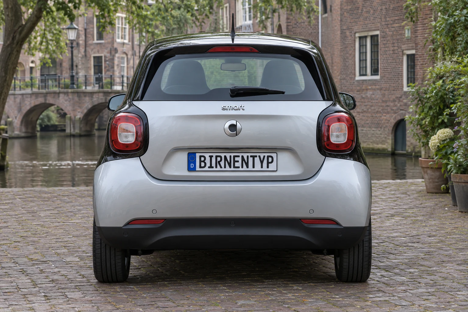 Heck-Ansicht des Smart ForFour 2 (mit KI erzeugt)