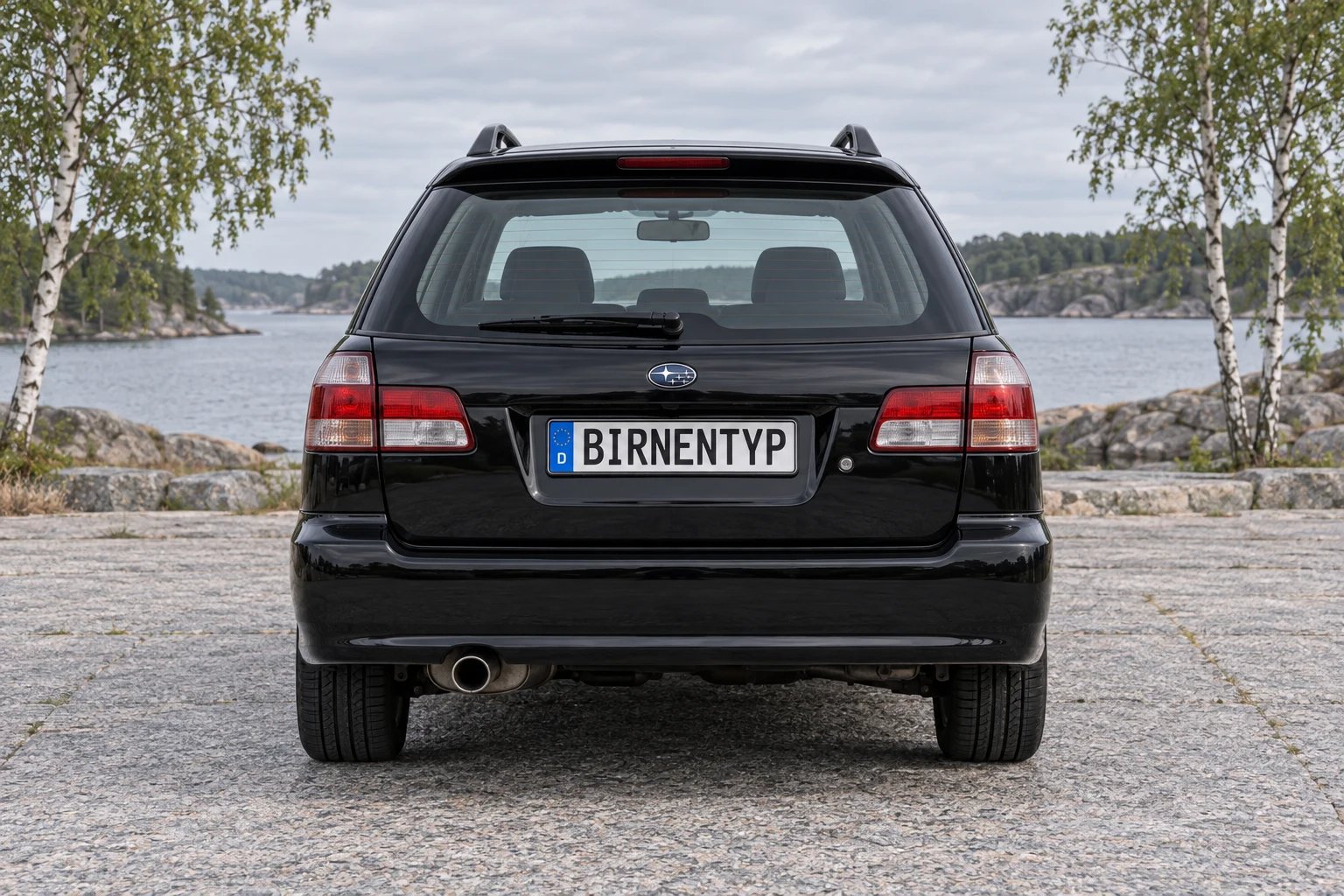 Heck-Ansicht des Subaru Legacy 3 (mit KI erzeugt)