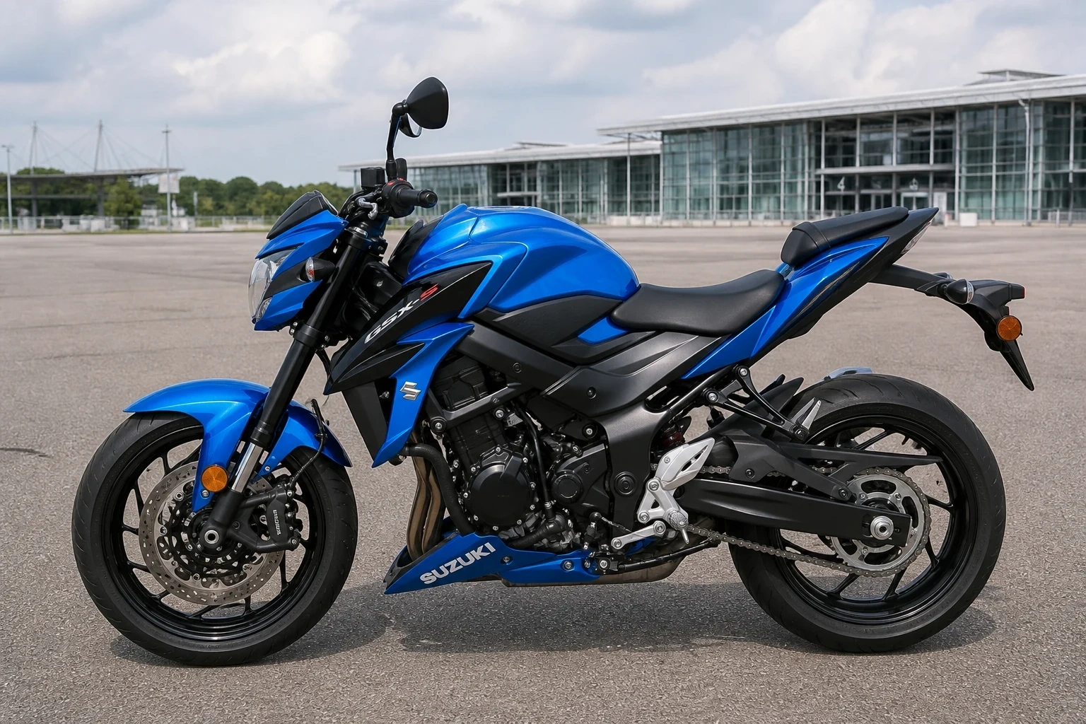 Linke Seite der Suzuki GSX-S750 (& -W, -U) (mit KI erzeugt)