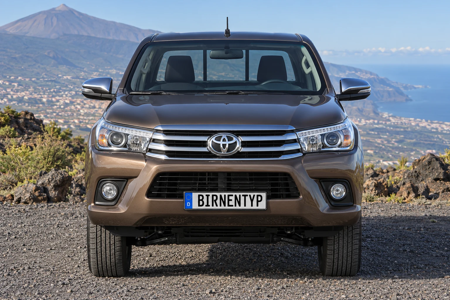 Frontansicht des Toyota Hilux 5 (mit KI erzeugt)