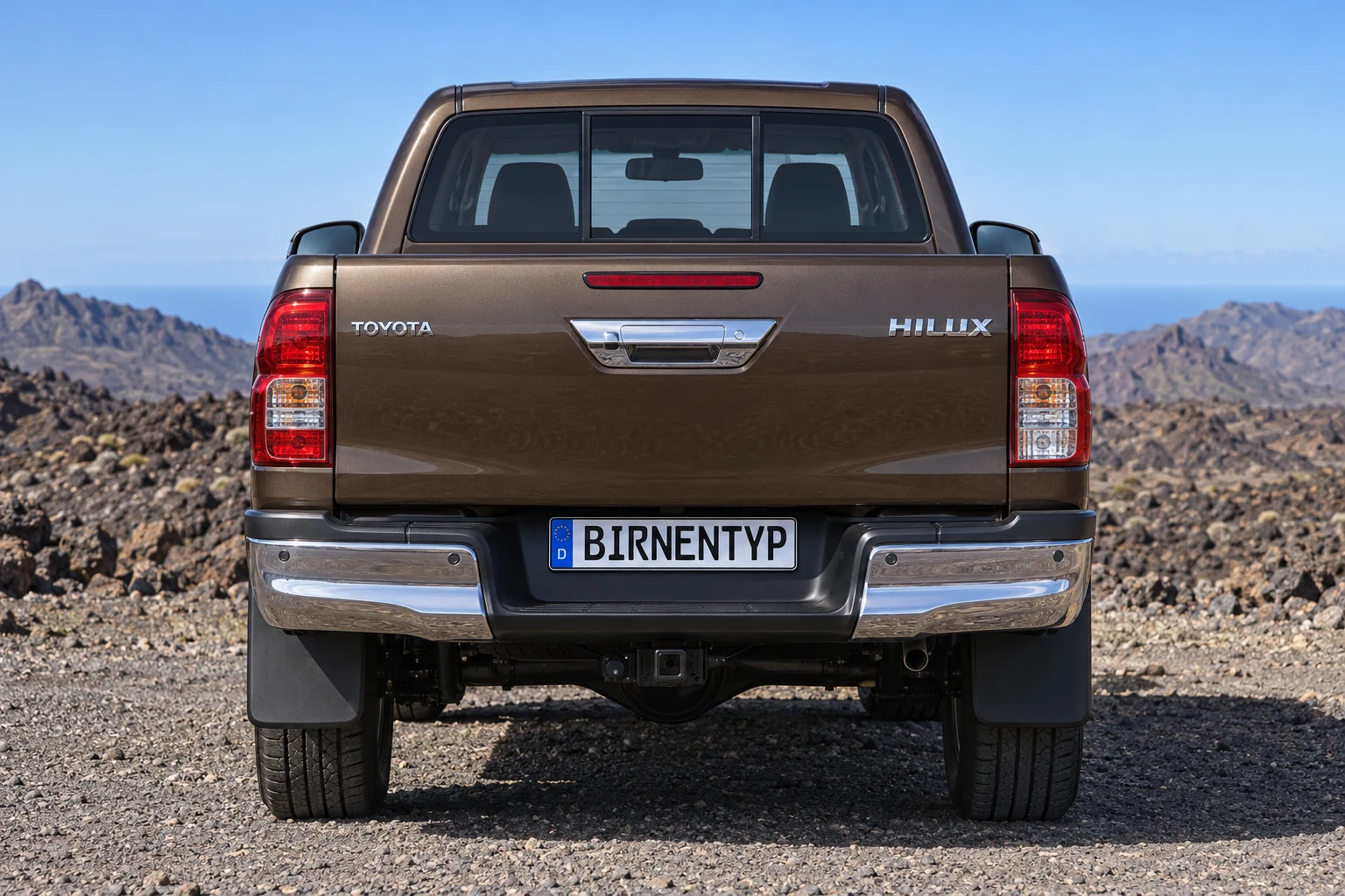 Heck-Ansicht des Toyota Hilux 5 (mit KI erzeugt)