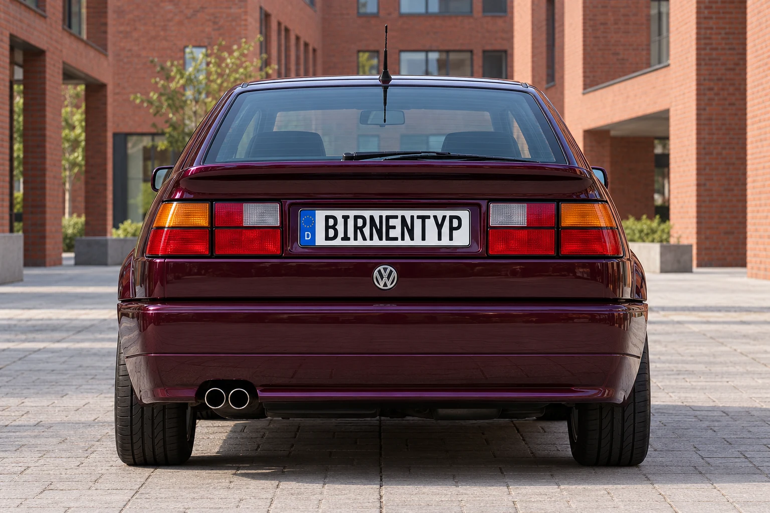 Heck-Ansicht des VW Corrado 1 (mit KI erzeugt)
