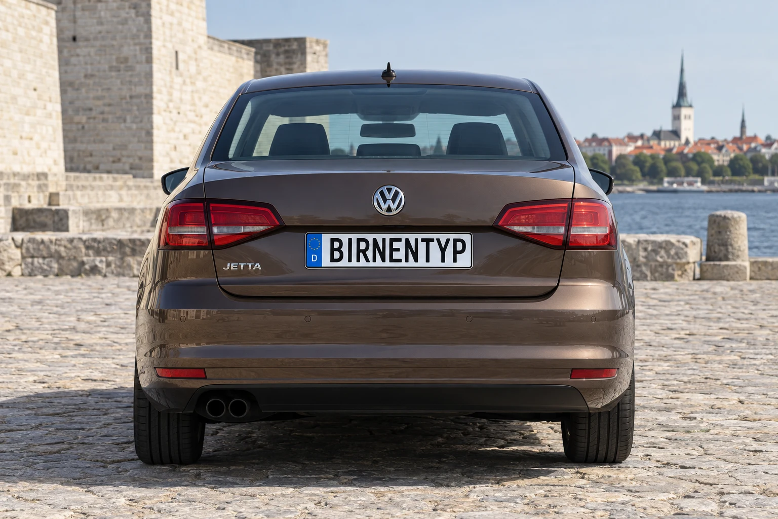 Heck-Ansicht des VW Jetta 6 (mit KI erzeugt)