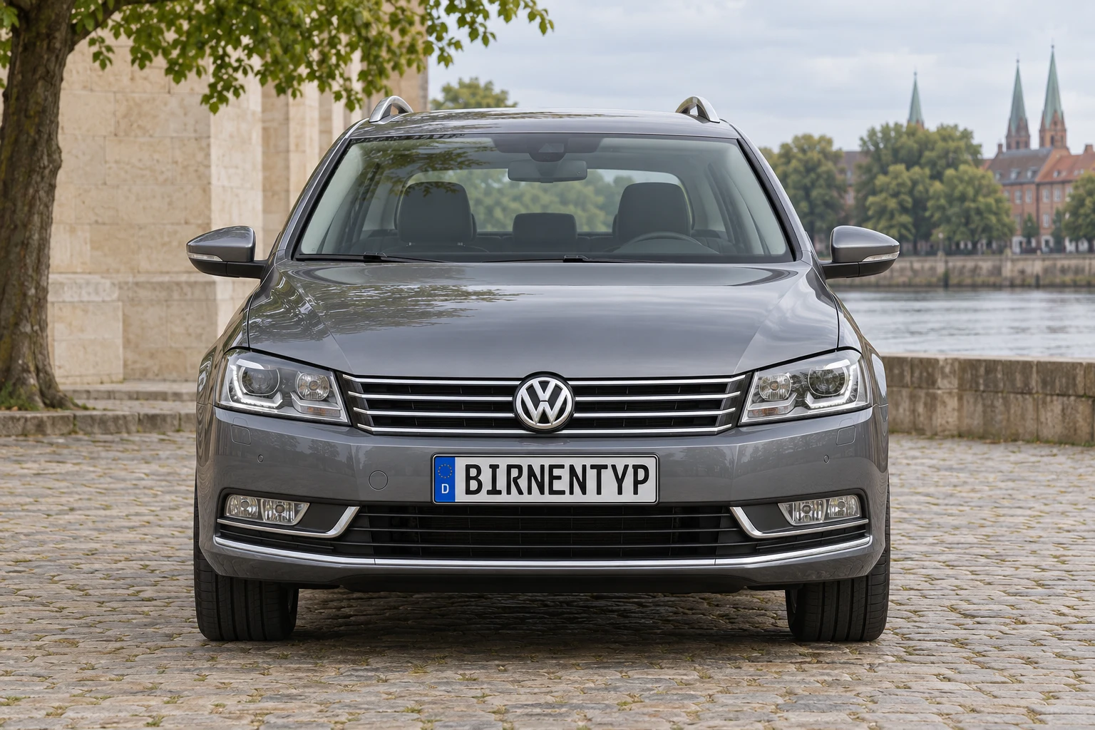 Frontansicht des VW Passat 7 (Variant / Kombi) (mit KI erzeugt)