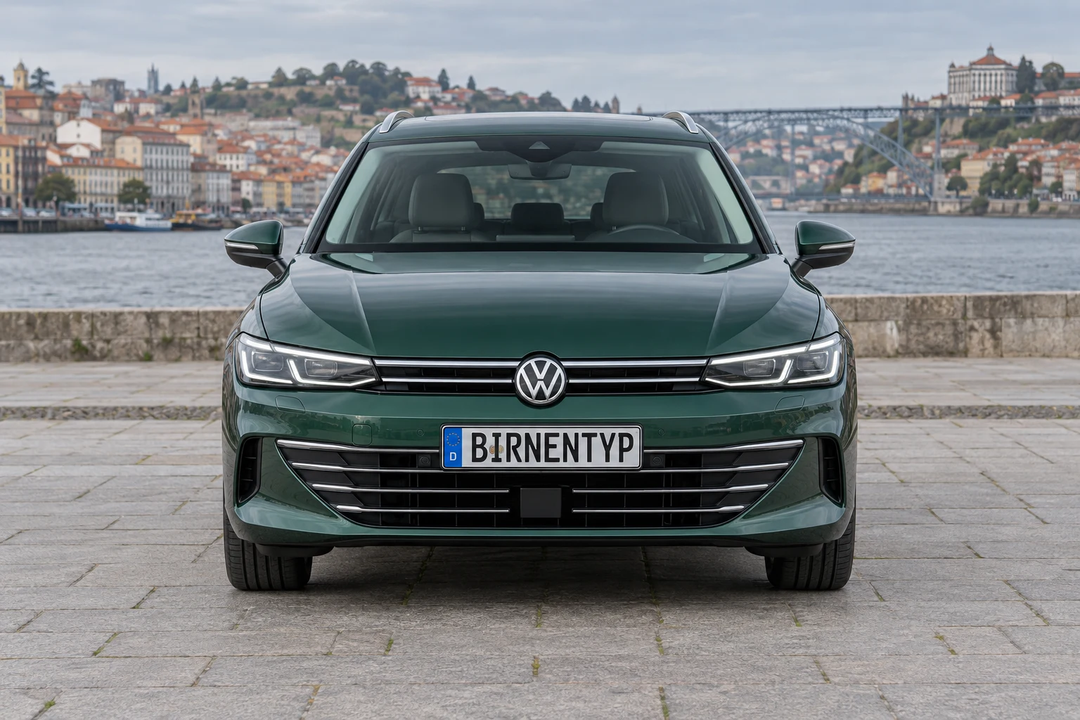 Frontansicht des VW Passat 9 (mit KI erzeugt)