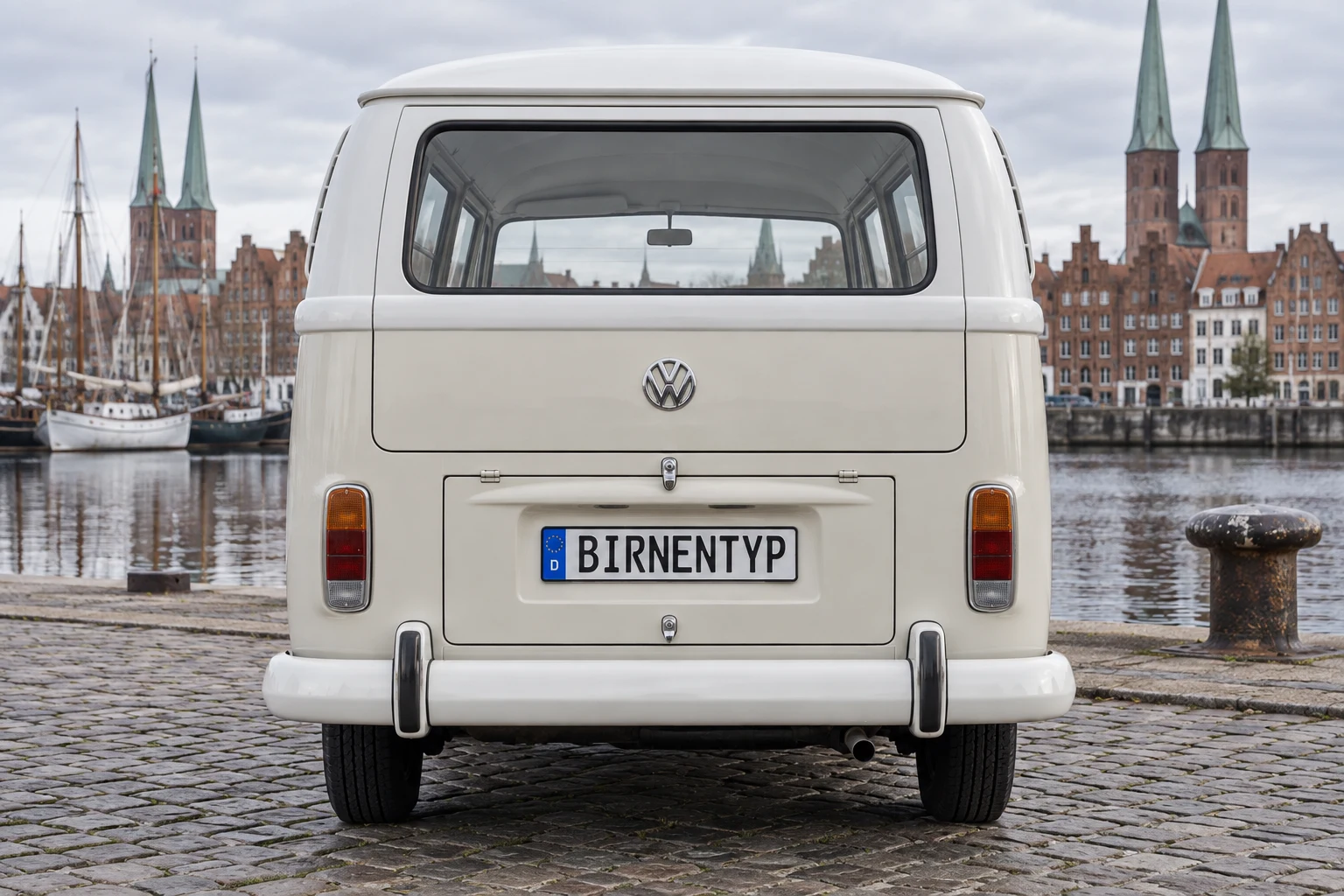 Heck-Ansicht des VW T2 (mit KI erzeugt)