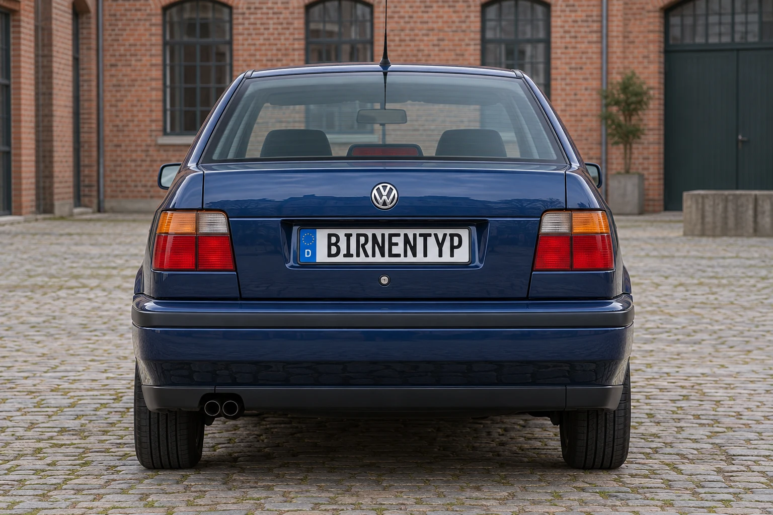 Heck-Ansicht des VW Vento (Jetta III) 3 (mit KI erzeugt)