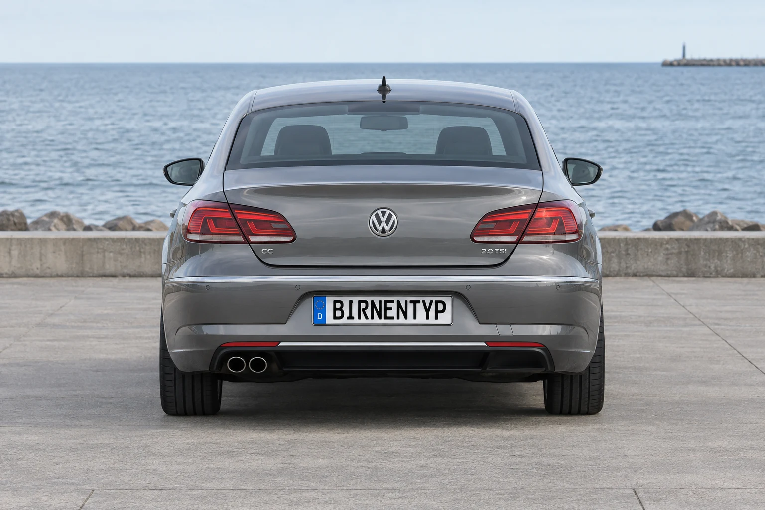 Heck-Ansicht des VW CC 1 Facelift (mit KI erzeugt)