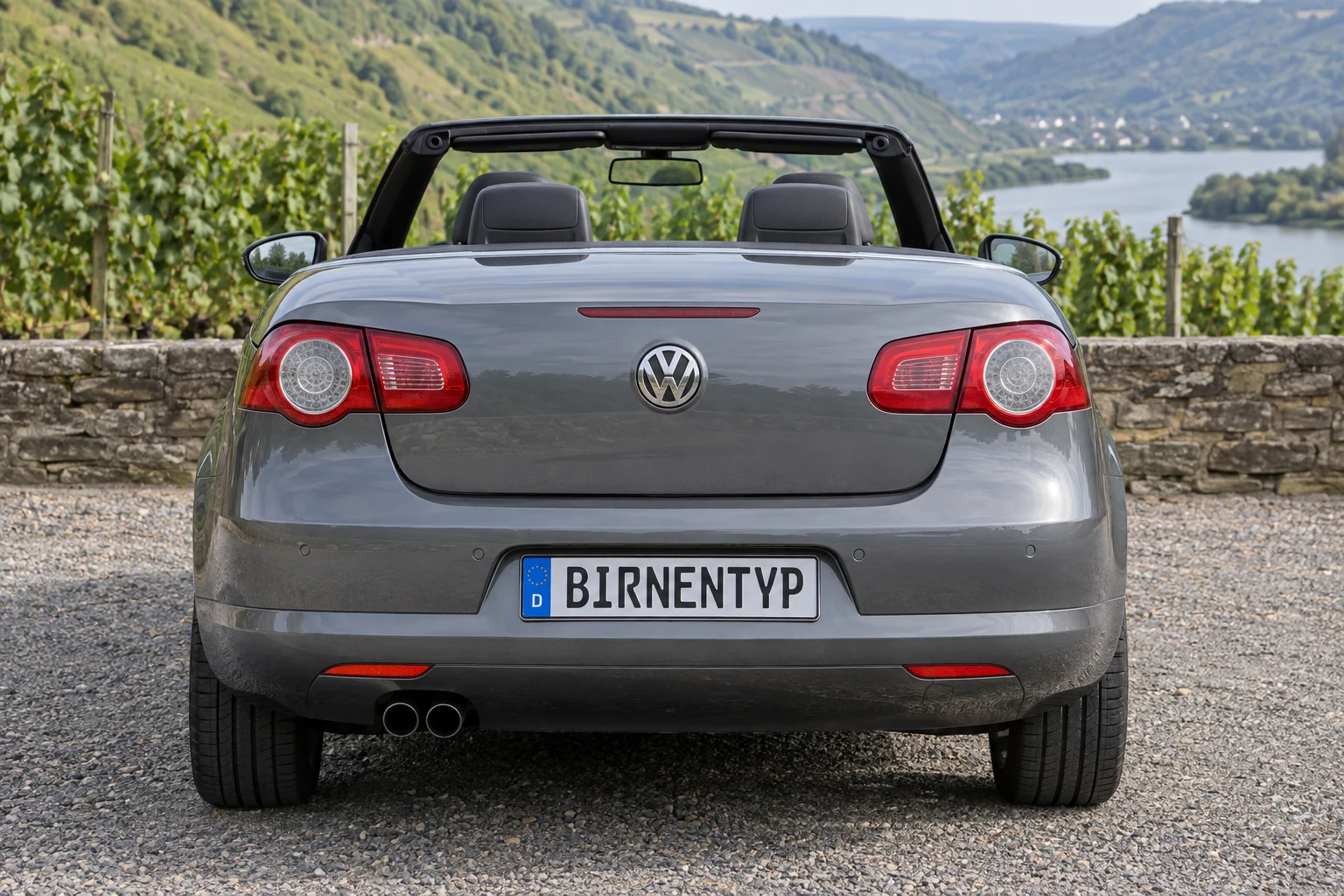 Heck-Ansicht des VW EOS 1 (mit KI erzeugt)