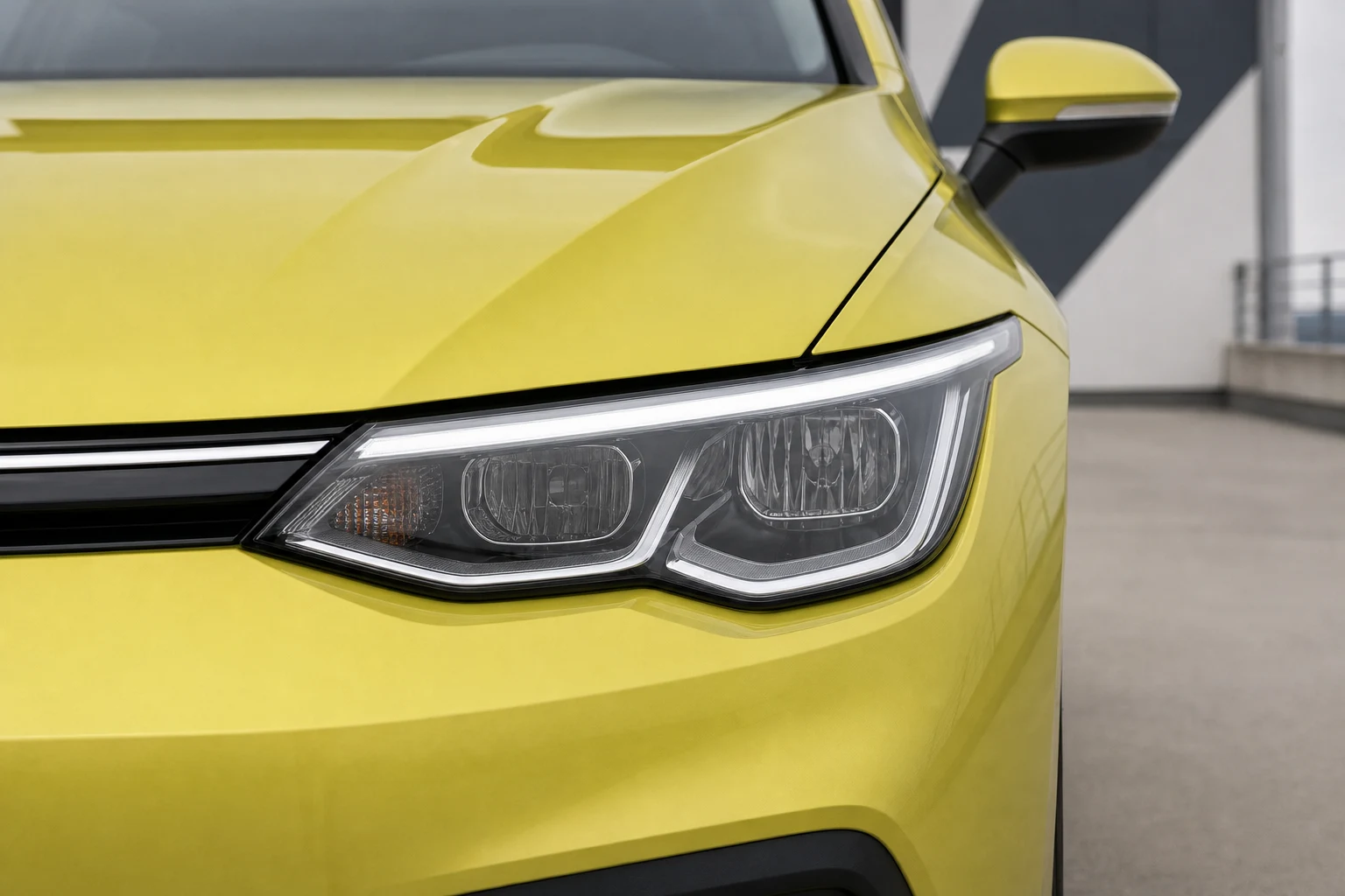 Abblendlicht des VW Golf 8 (mit KI erzeugt)