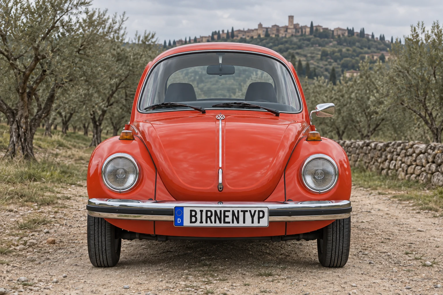 Frontansicht des VW Käfer 4 (1303) (mit KI erzeugt)