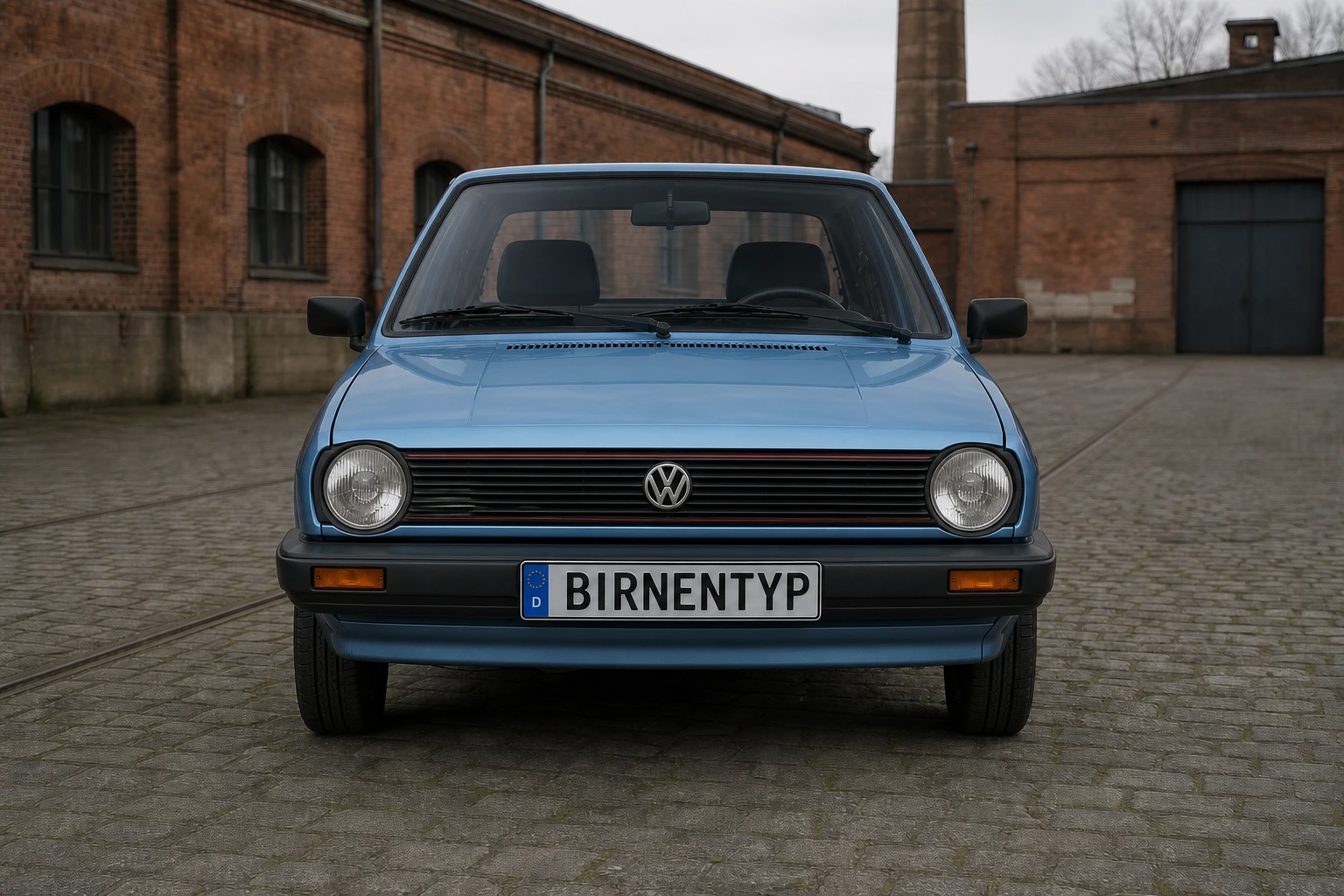 Frontansicht des VW Polo 2 (Coupé (Schrägheck)) (mit KI erzeugt)