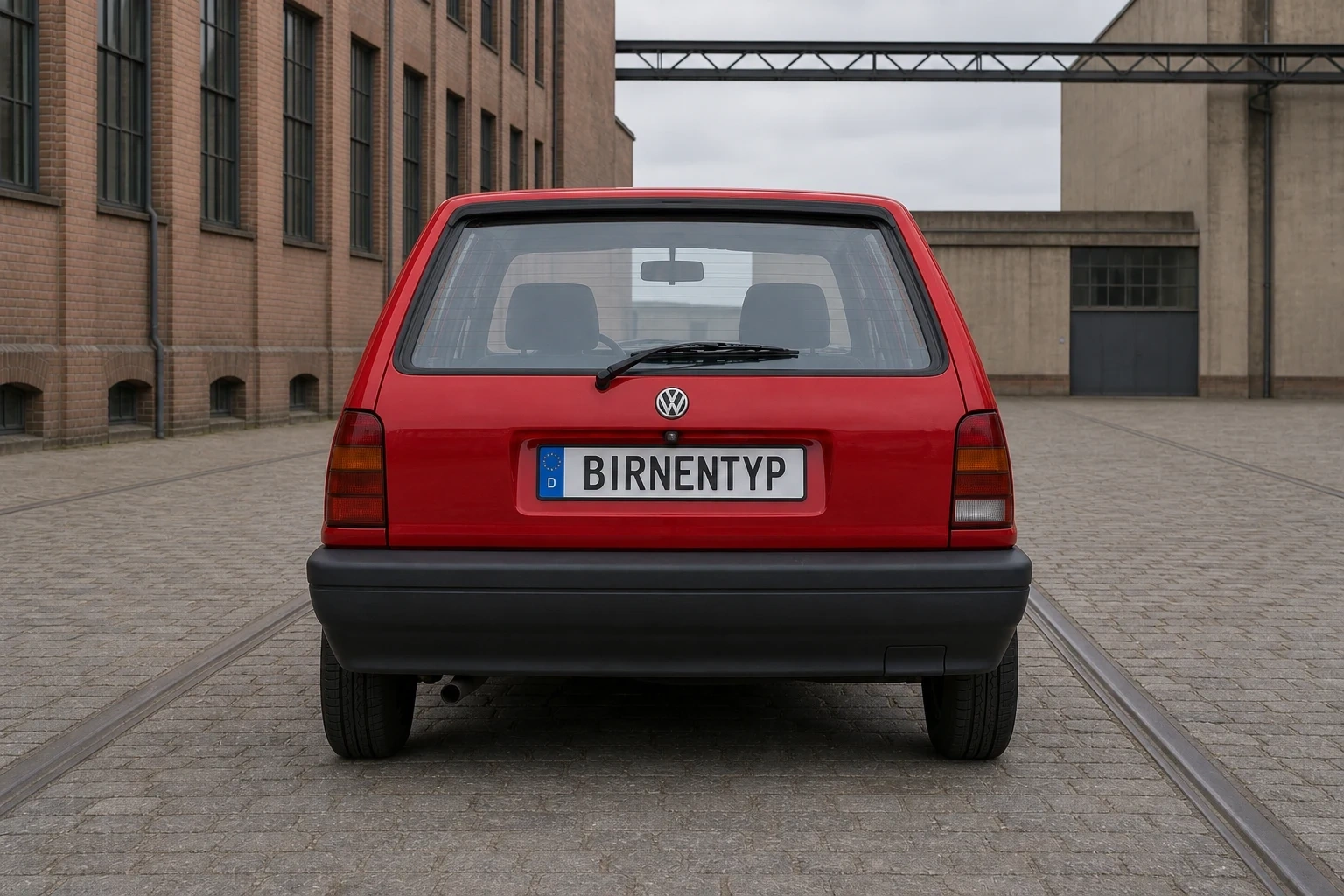 Heck-Ansicht des VW Polo (mit KI erzeugt)