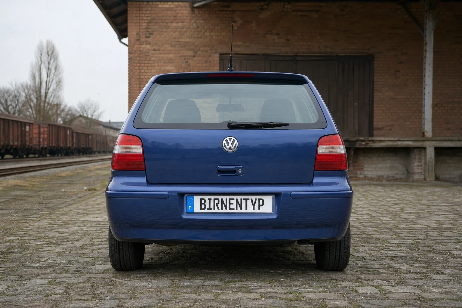 Heck-Ansicht des VW Polo 3 Facelift. Gen (mit KI erzeugt)