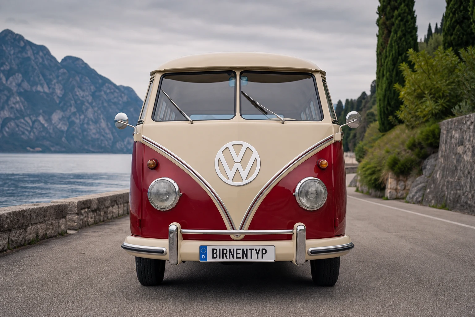 Frontansicht des VW T1 (mit KI erzeugt)